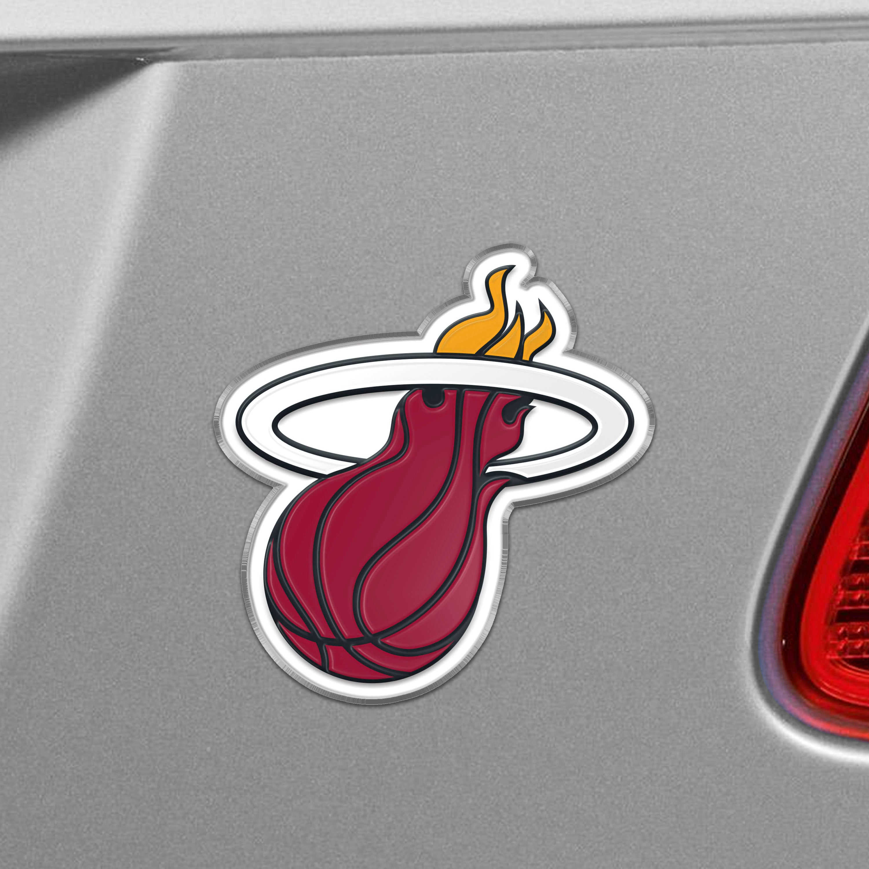 Miami Heat Heavy Duty Aluminum Embossed Color Emblem