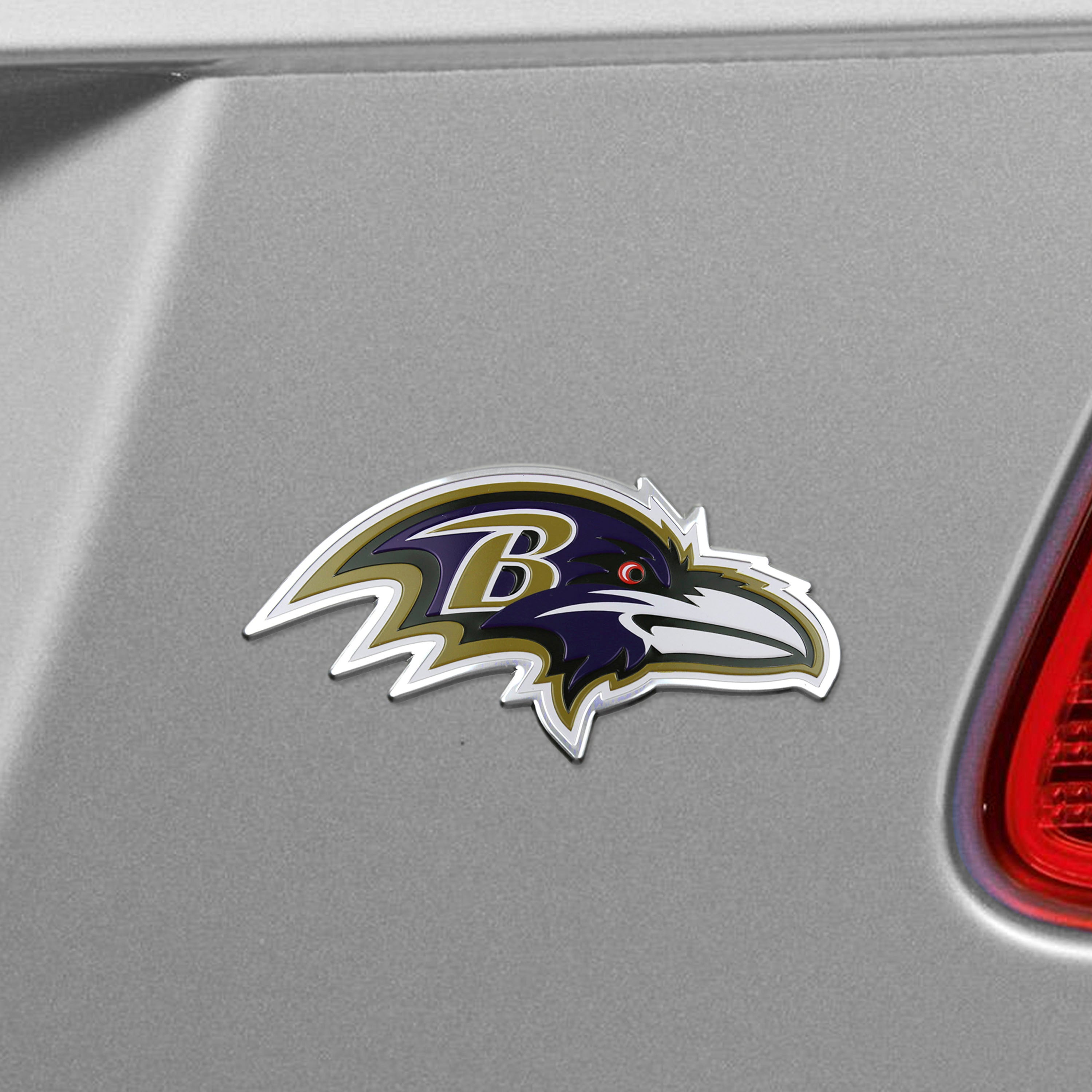 Baltimore Ravens Heavy Duty Aluminum Embossed Color Emblem - Baltimore Ravens