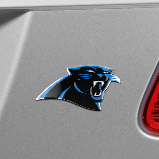 Carolina Panthers Heavy Duty Aluminum Embossed Color Emblem - Carolina Panthers