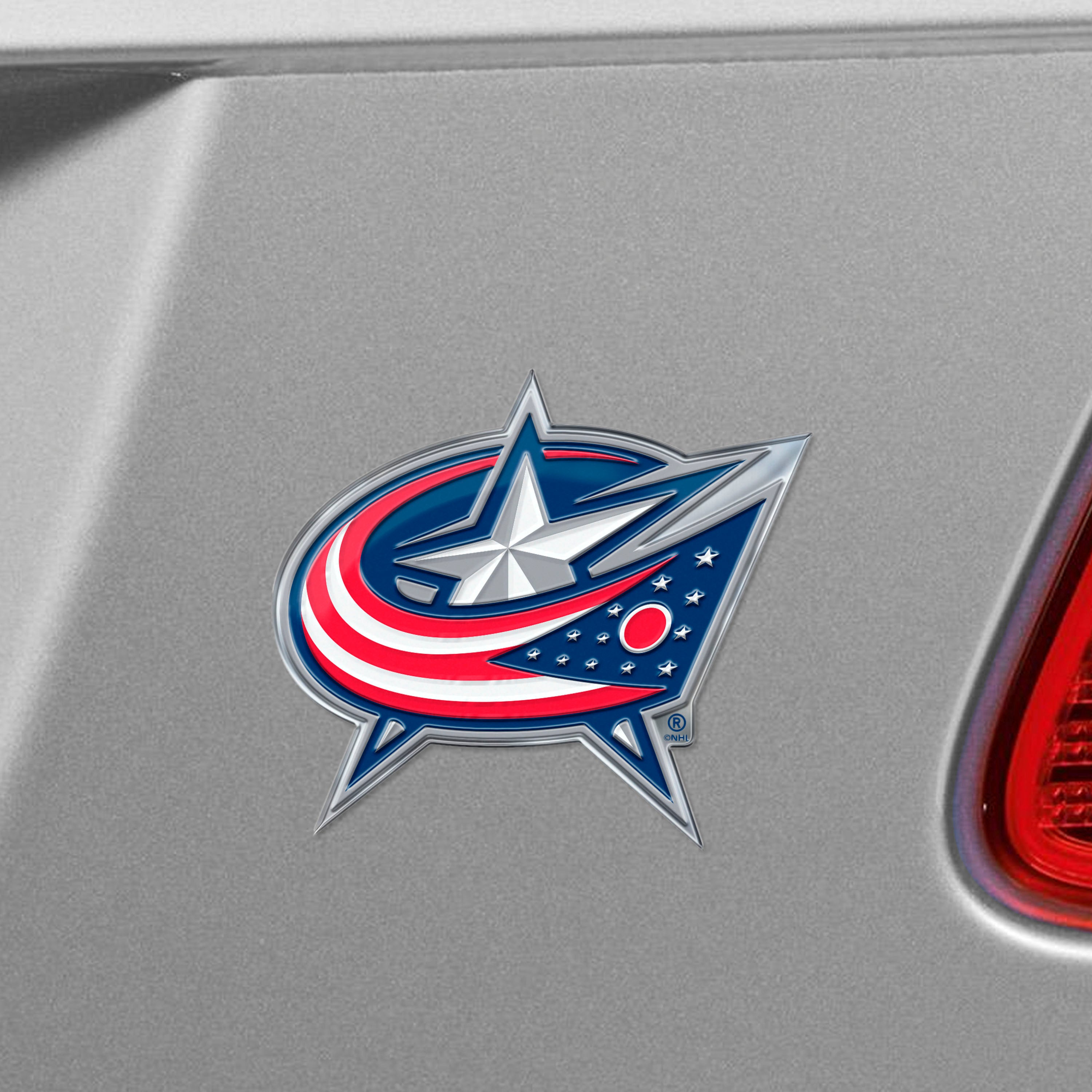 Columbus Blue Jackets Heavy Duty Aluminum Embossed Color Emblem