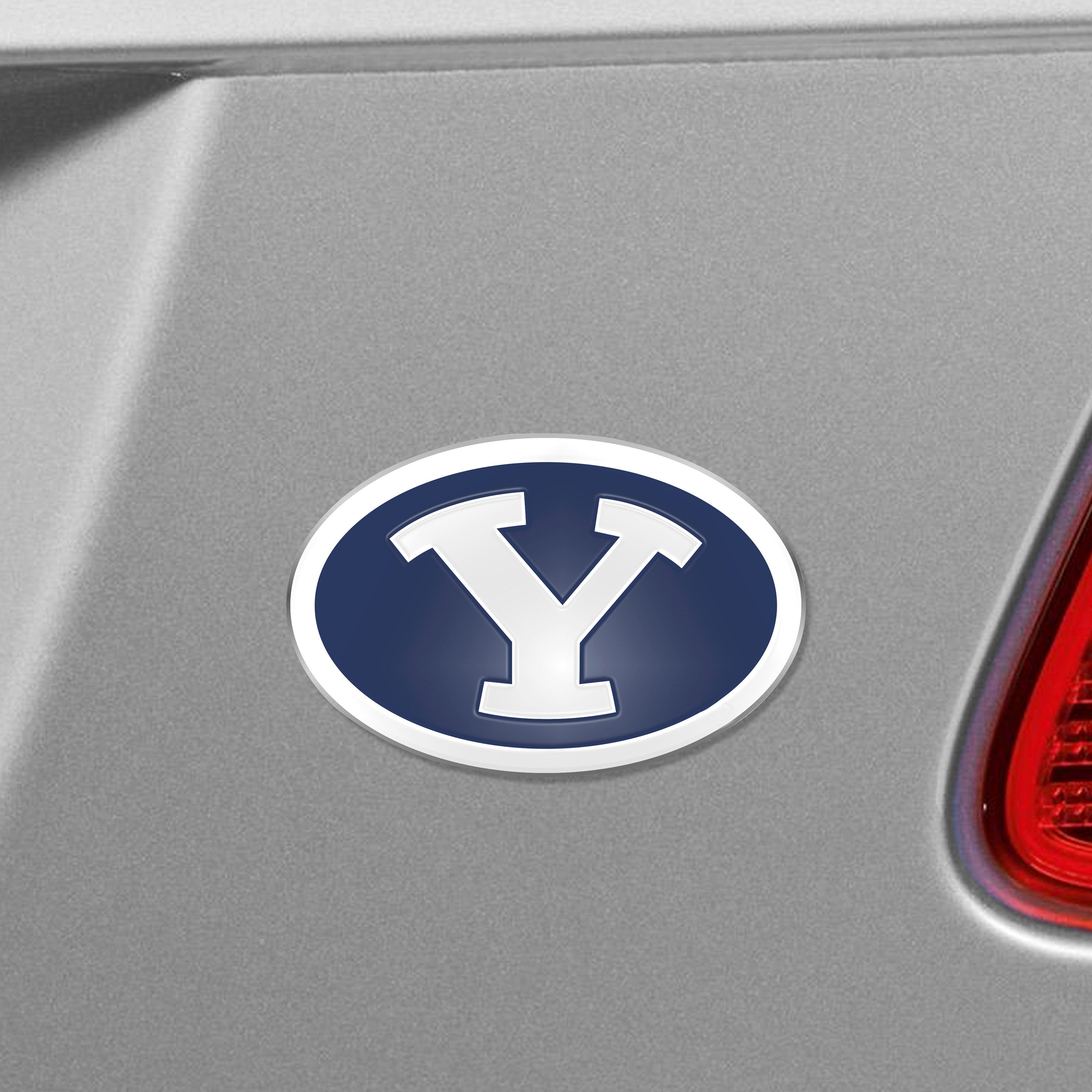 BYU Cougars Heavy Duty Aluminum Embossed Color Emblem