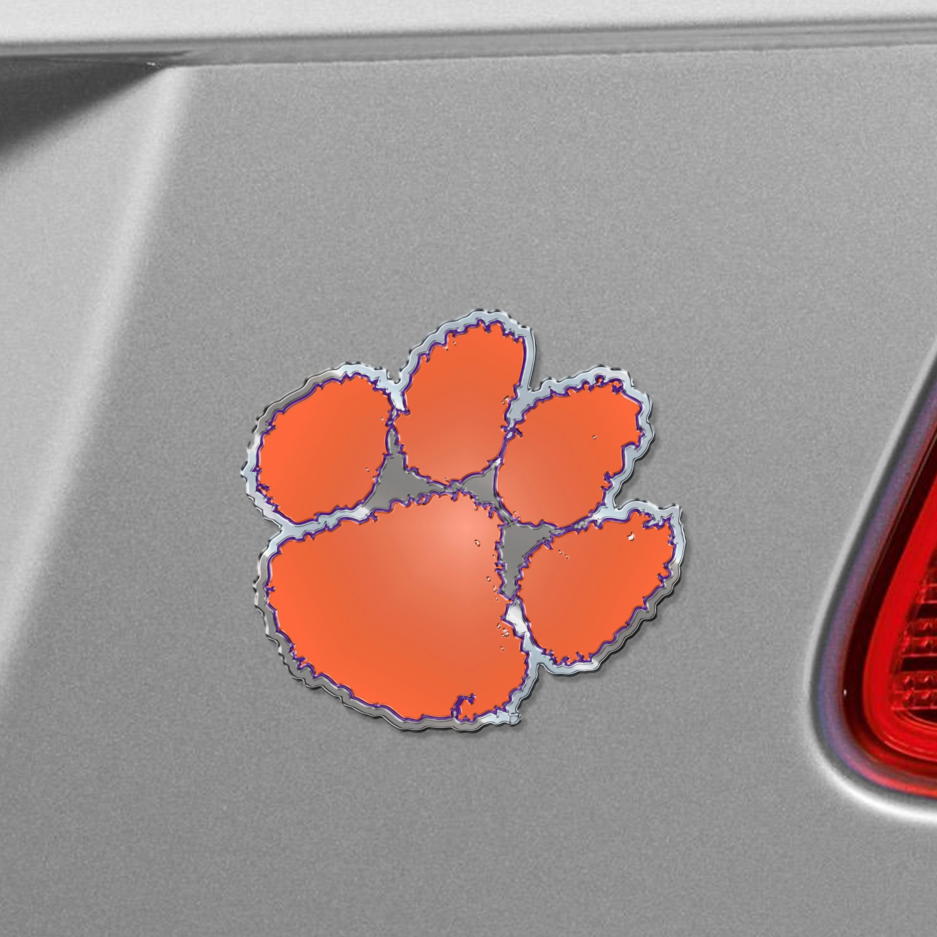 Clemson Tigers Heavy Duty Aluminum Embossed Color Emblem - Clemson