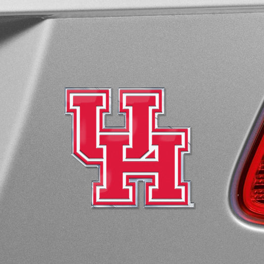 Houston Cougars Heavy Duty Aluminum Embossed Color Emblem