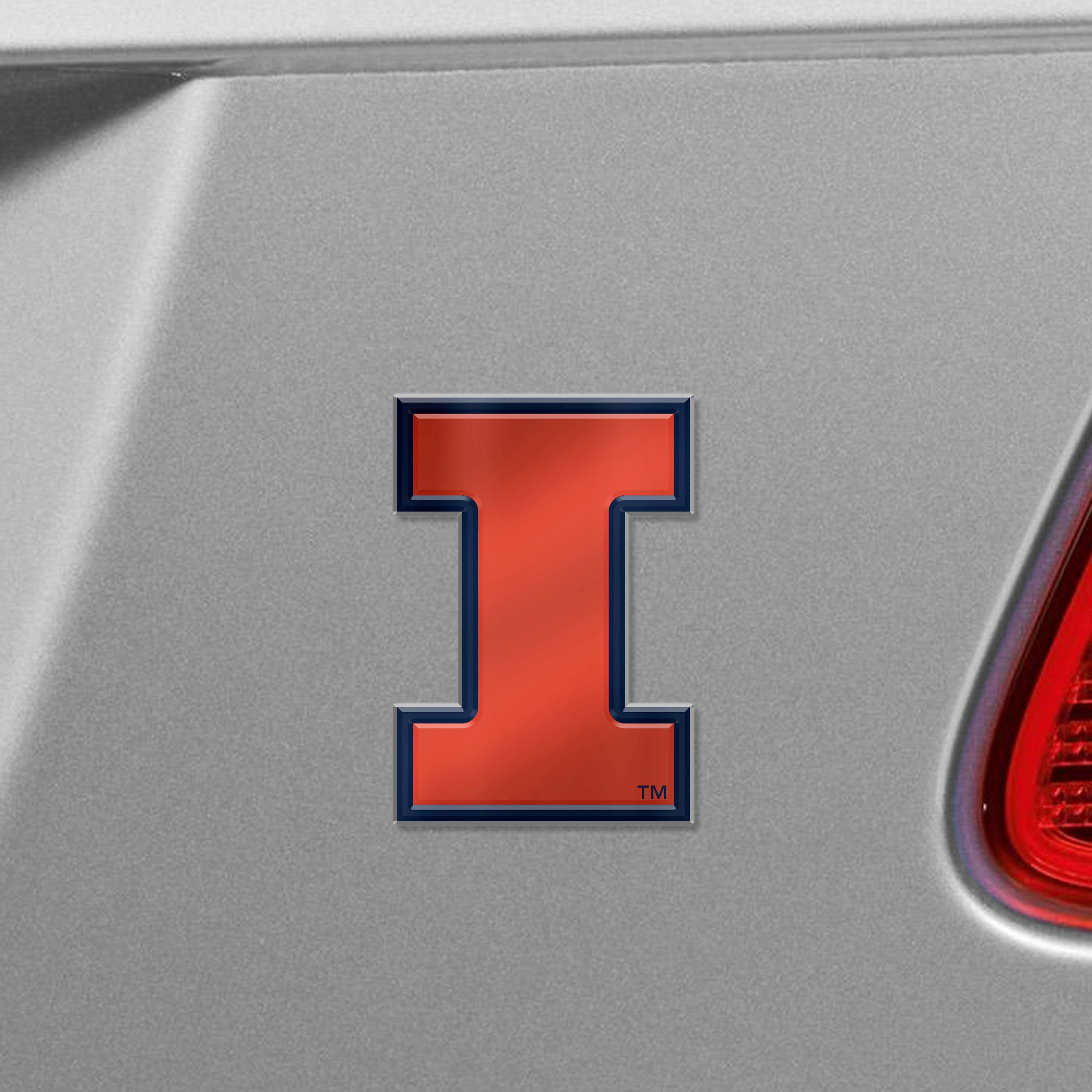 Illinois Illini Heavy Duty Aluminum Embossed Color Emblem