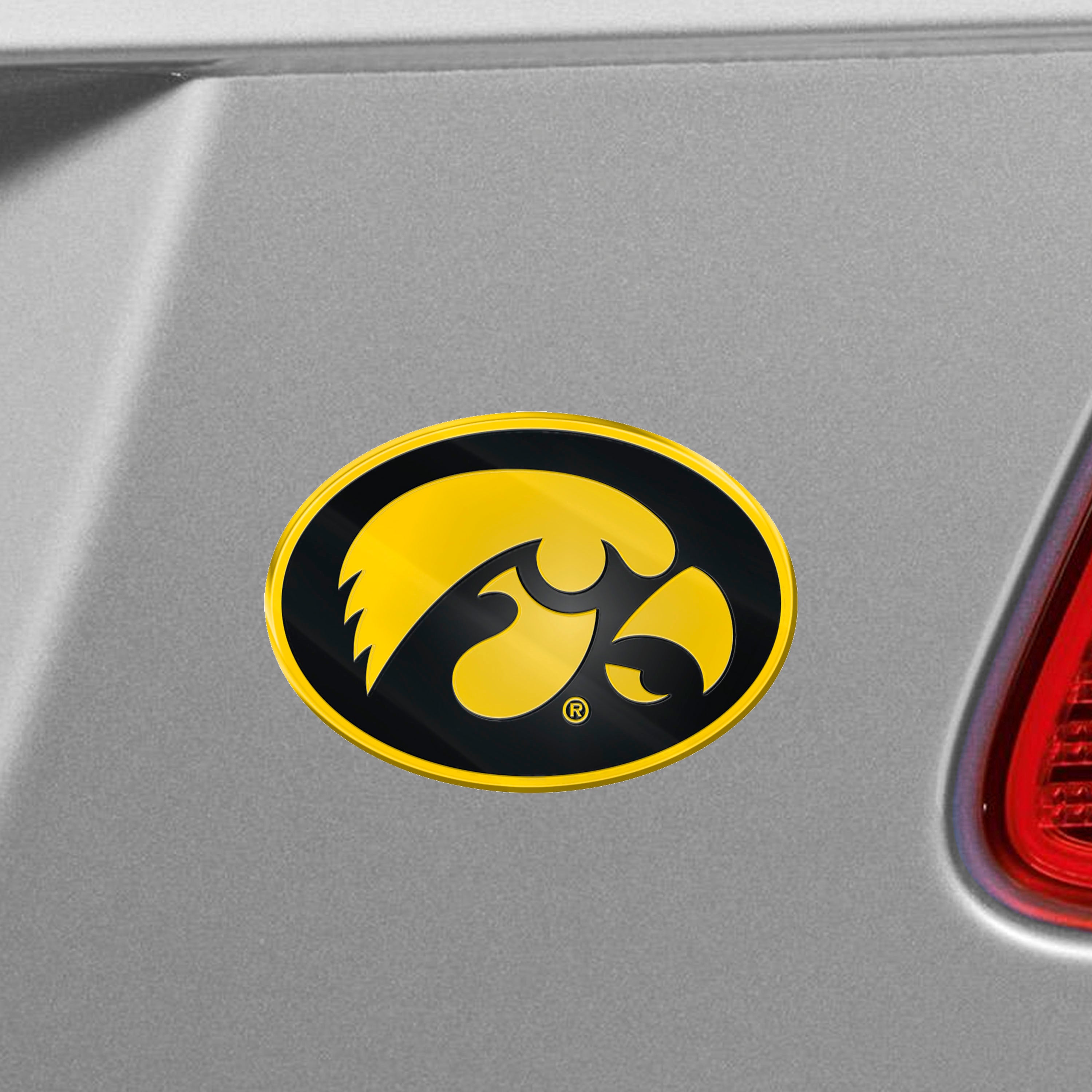 Iowa Hawkeyes Heavy Duty Aluminum Embossed Color Emblem