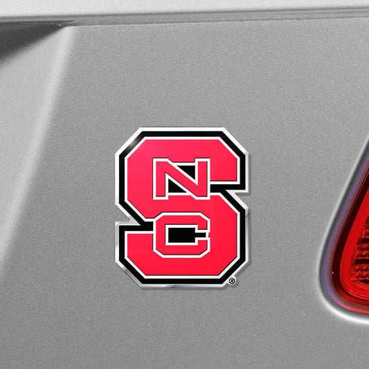 NC State Wolfpack Heavy Duty Aluminum Embossed Color Emblem - NC State