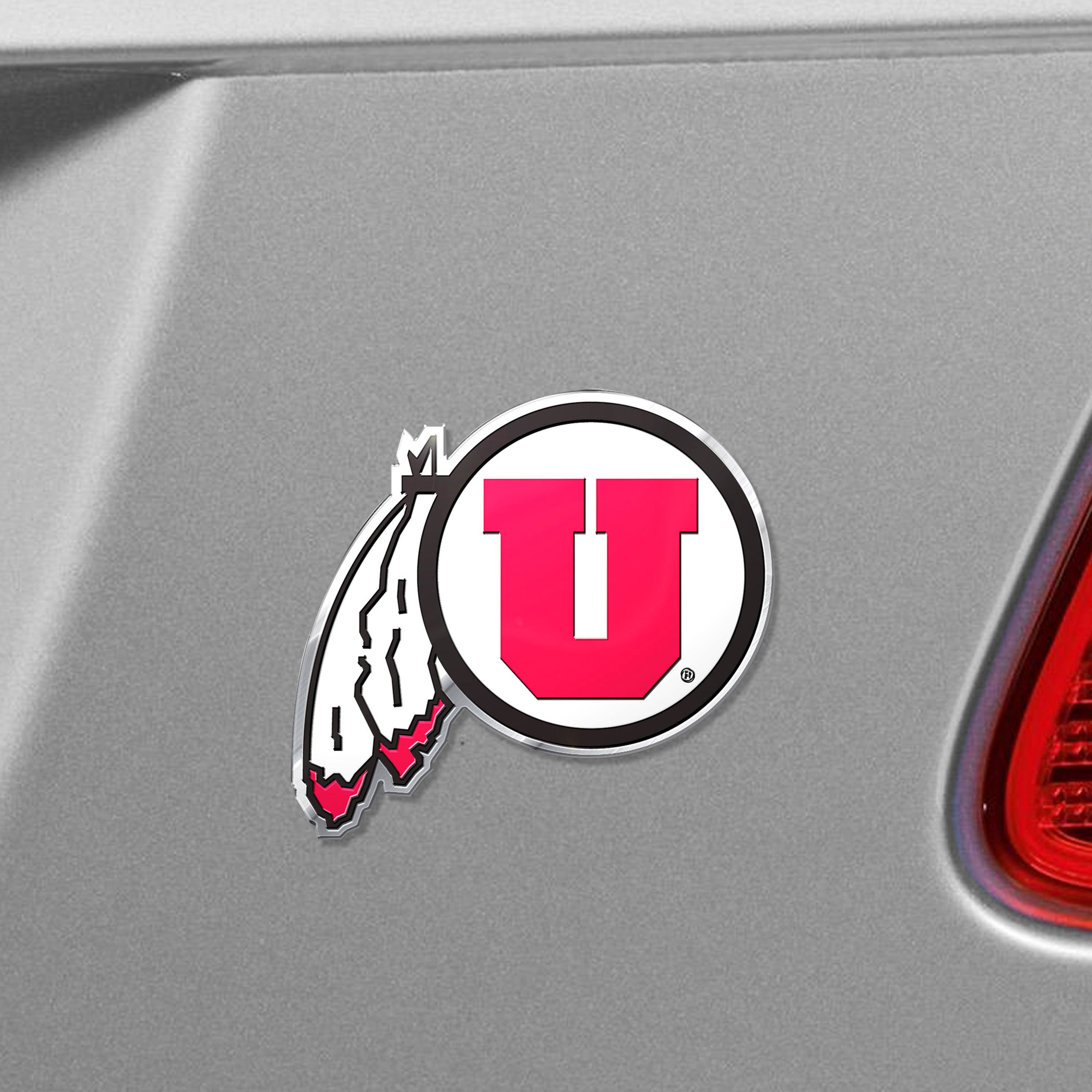 Utah Utes Heavy Duty Aluminum Embossed Color Emblem