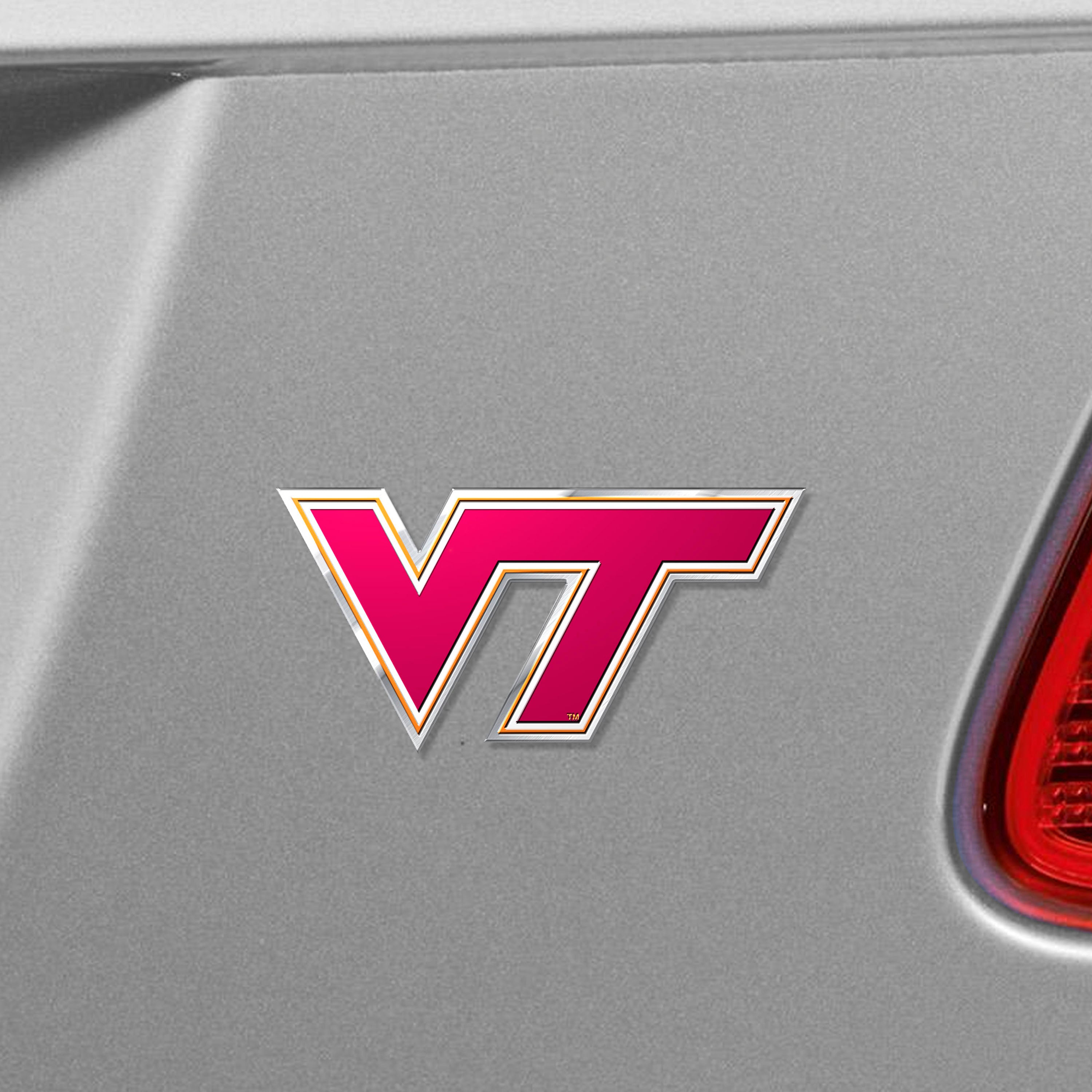 Virginia Tech Hokies Heavy Duty Aluminum Embossed Color Emblem