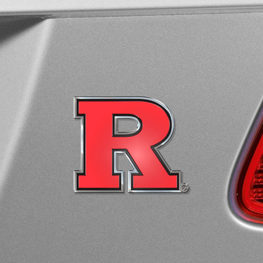 Rutgers Scarlett Knights Heavy Duty Aluminum Embossed Color Emblem