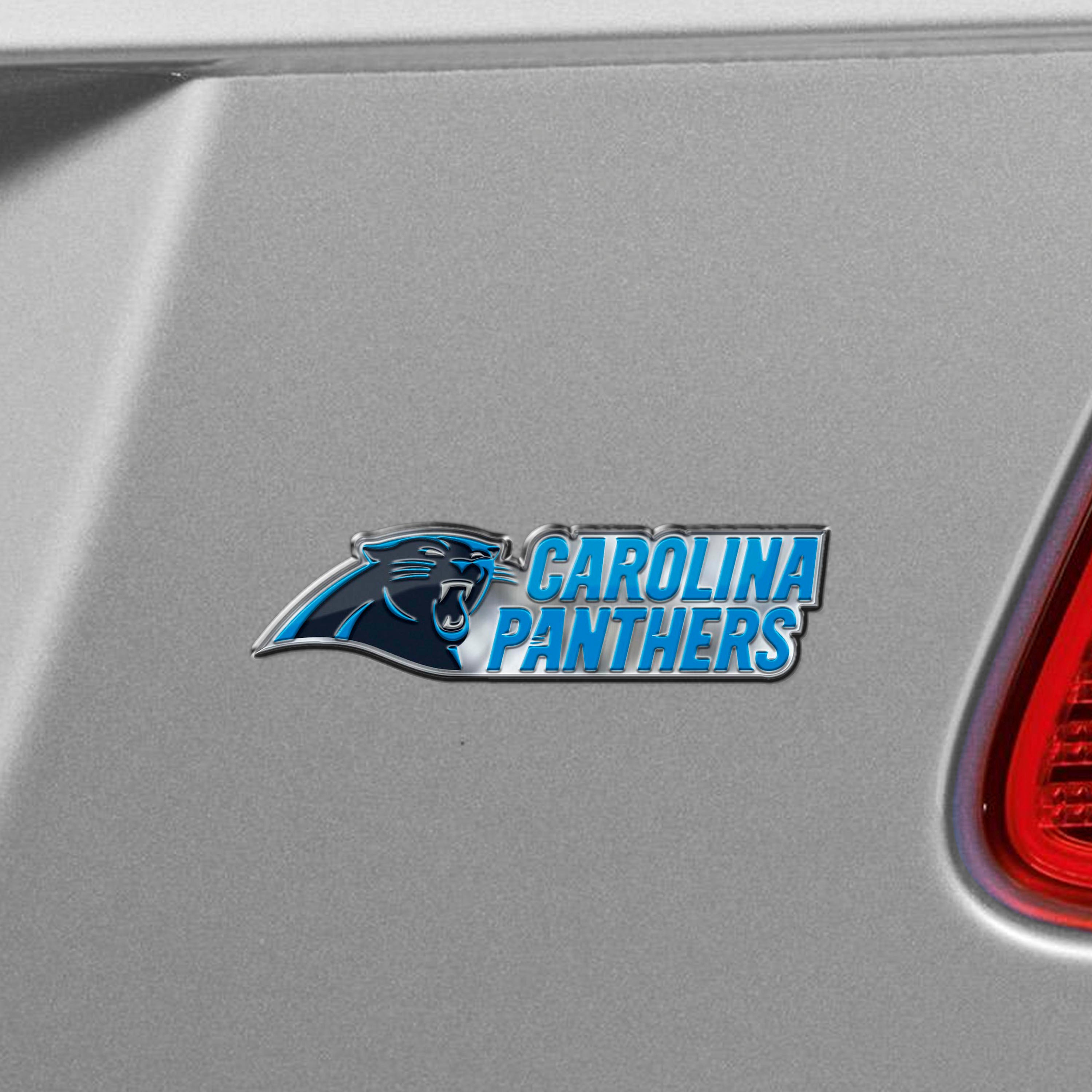 Carolina Panthers Heavy Duty Aluminum Embossed Color Emblem - Alternate - Carolina Panthers