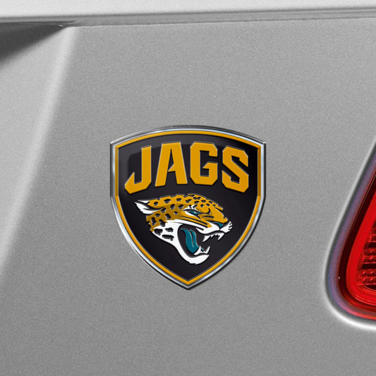 Jacksonville Jaguars Heavy Duty Aluminum Embossed Color Emblem - Alternate - Jacksonville Jaguars