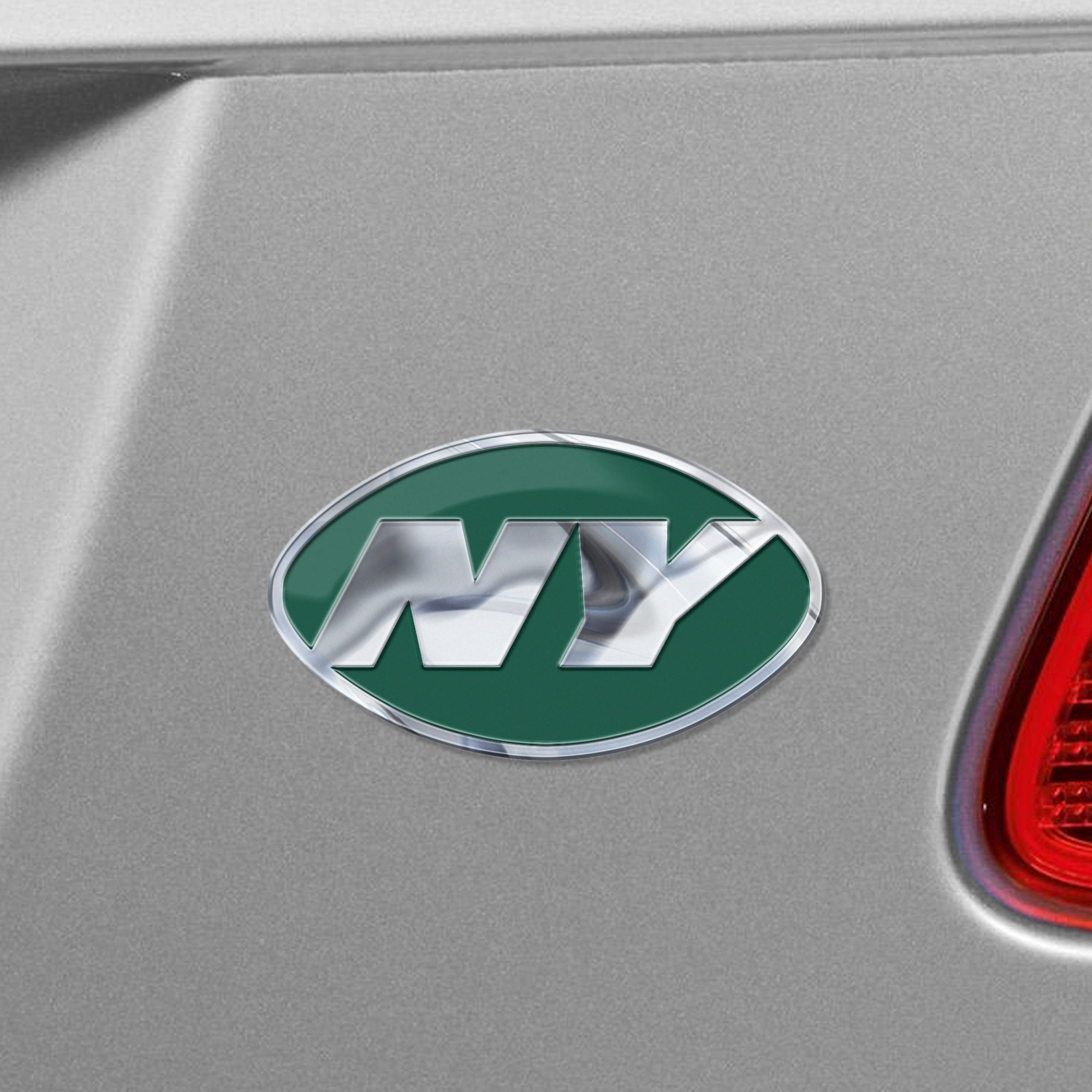 New York Jets Heavy Duty Aluminum Embossed Color Emblem - Alternate