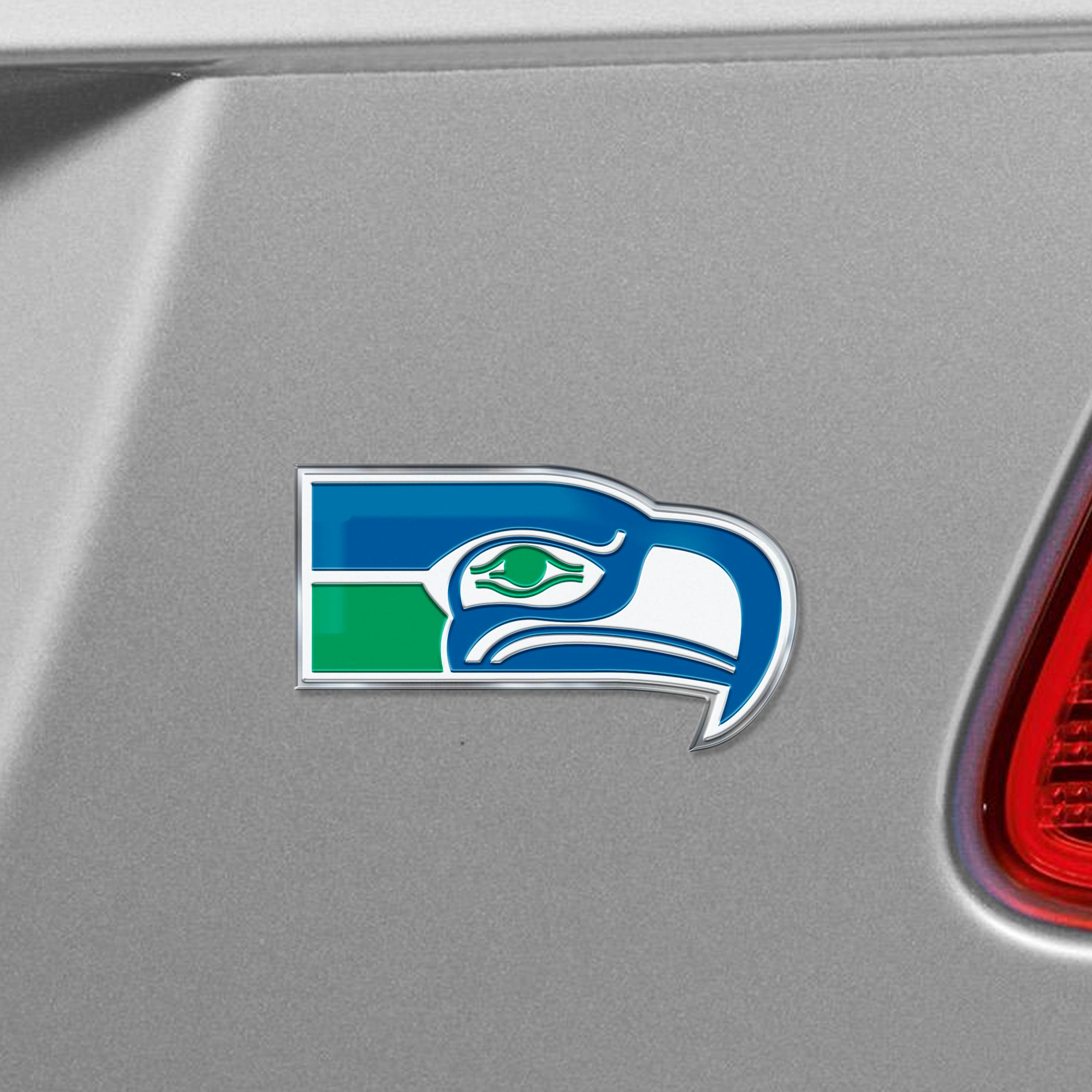 Seattle Seahawks Heavy Duty Aluminum Embossed Color Emblem - Alternate