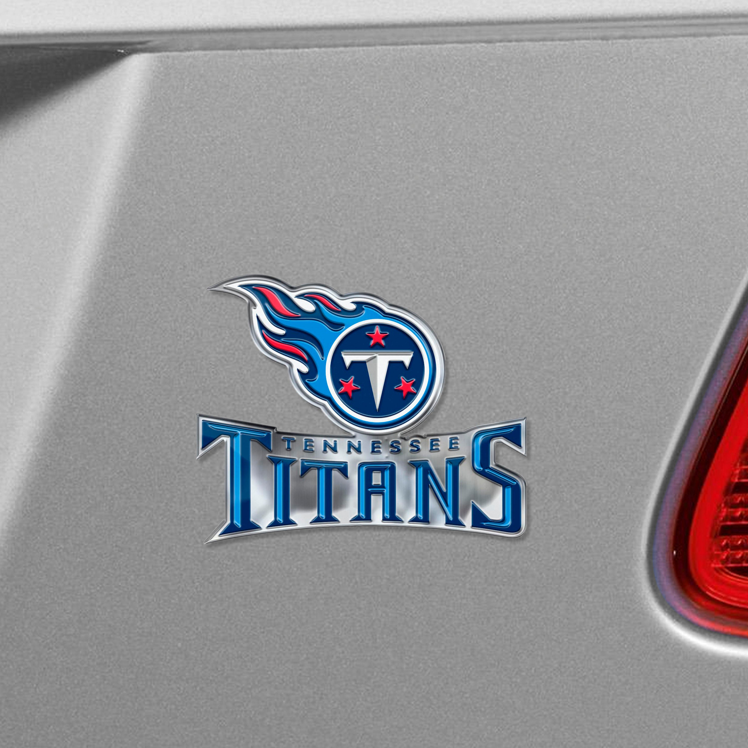 Tennessee Titans Heavy Duty Aluminum Embossed Color Emblem - Alternate