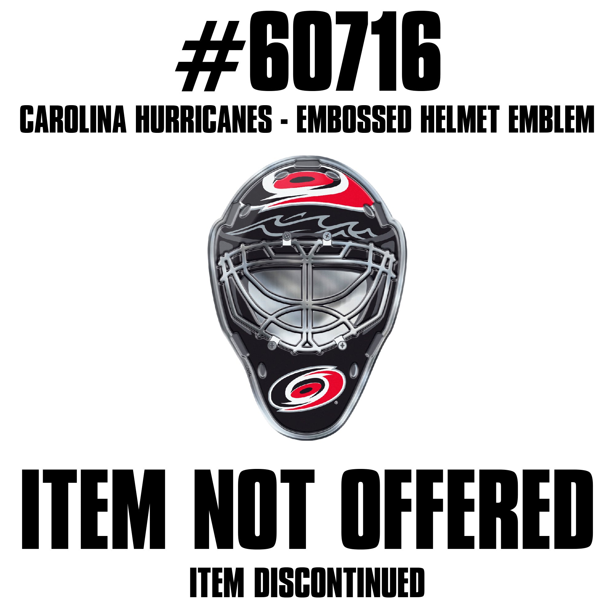 Carolina Hurricanes Heavy Duty Aluminium Helmet Emblem