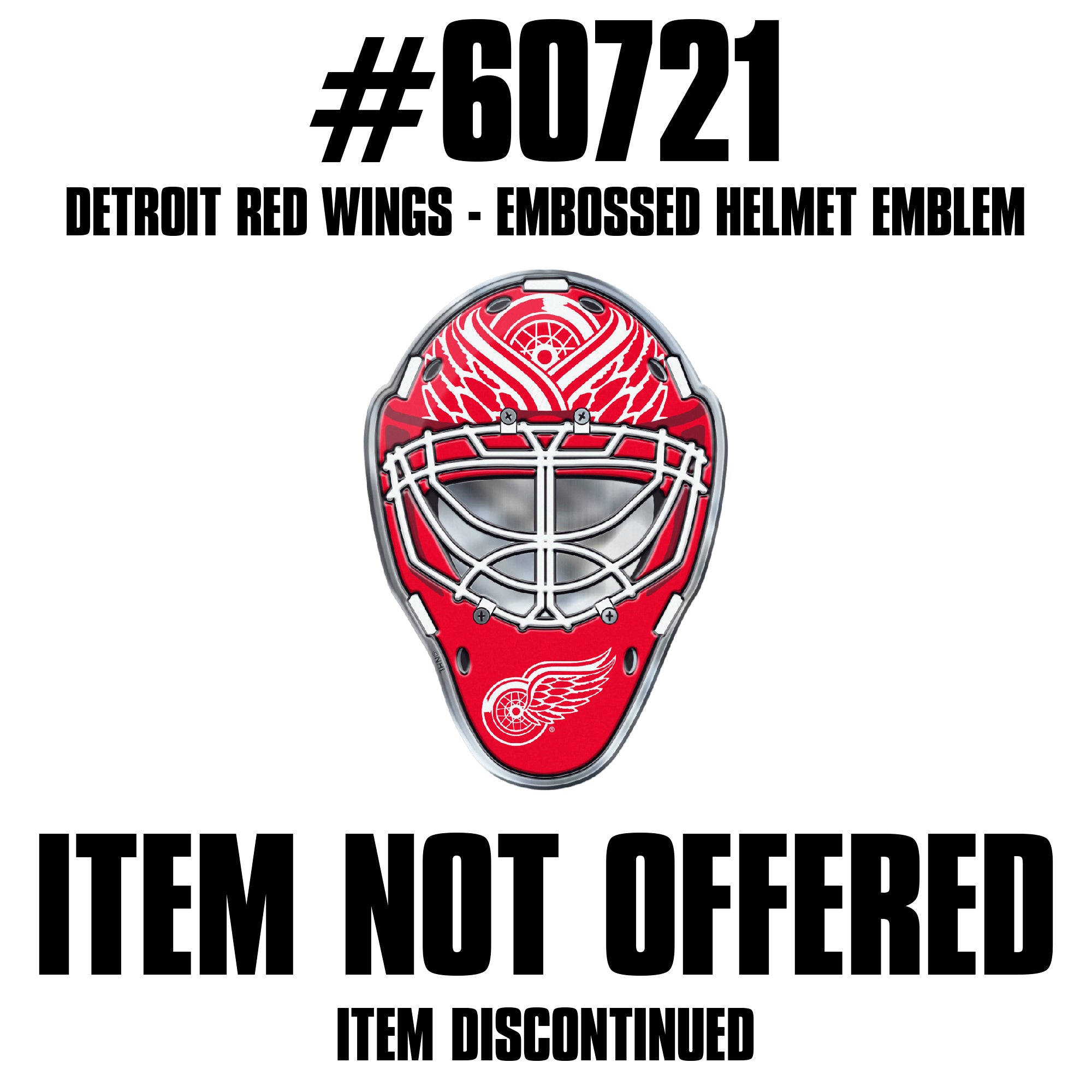 Detroit Red Wings Heavy Duty Aluminium Helmet Emblem