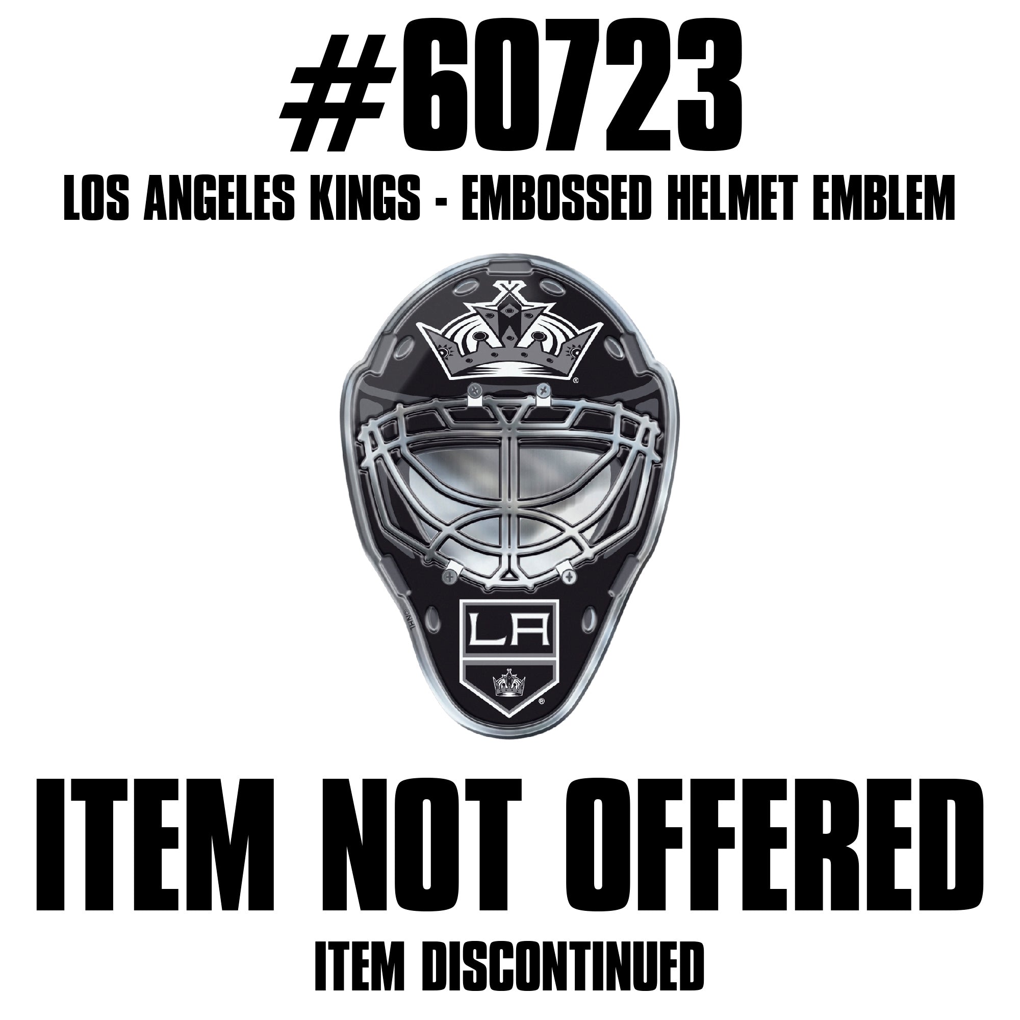 Los Angeles Kings Heavy Duty Aluminium Helmet Emblem