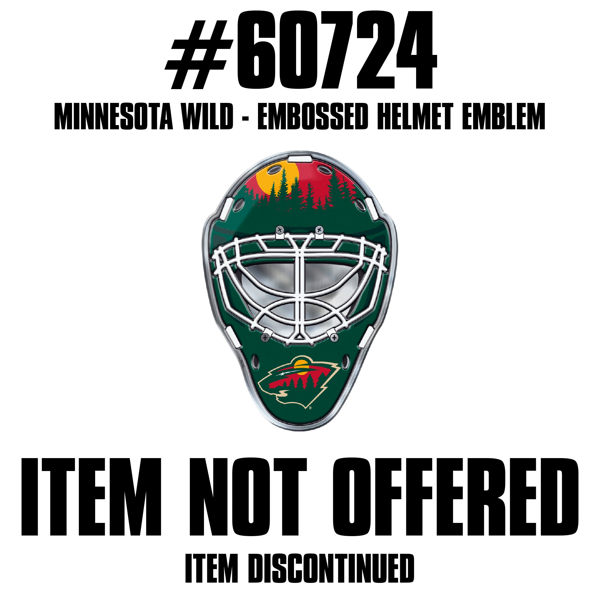 Minnesota Wild Heavy Duty Aluminium Helmet Emblem