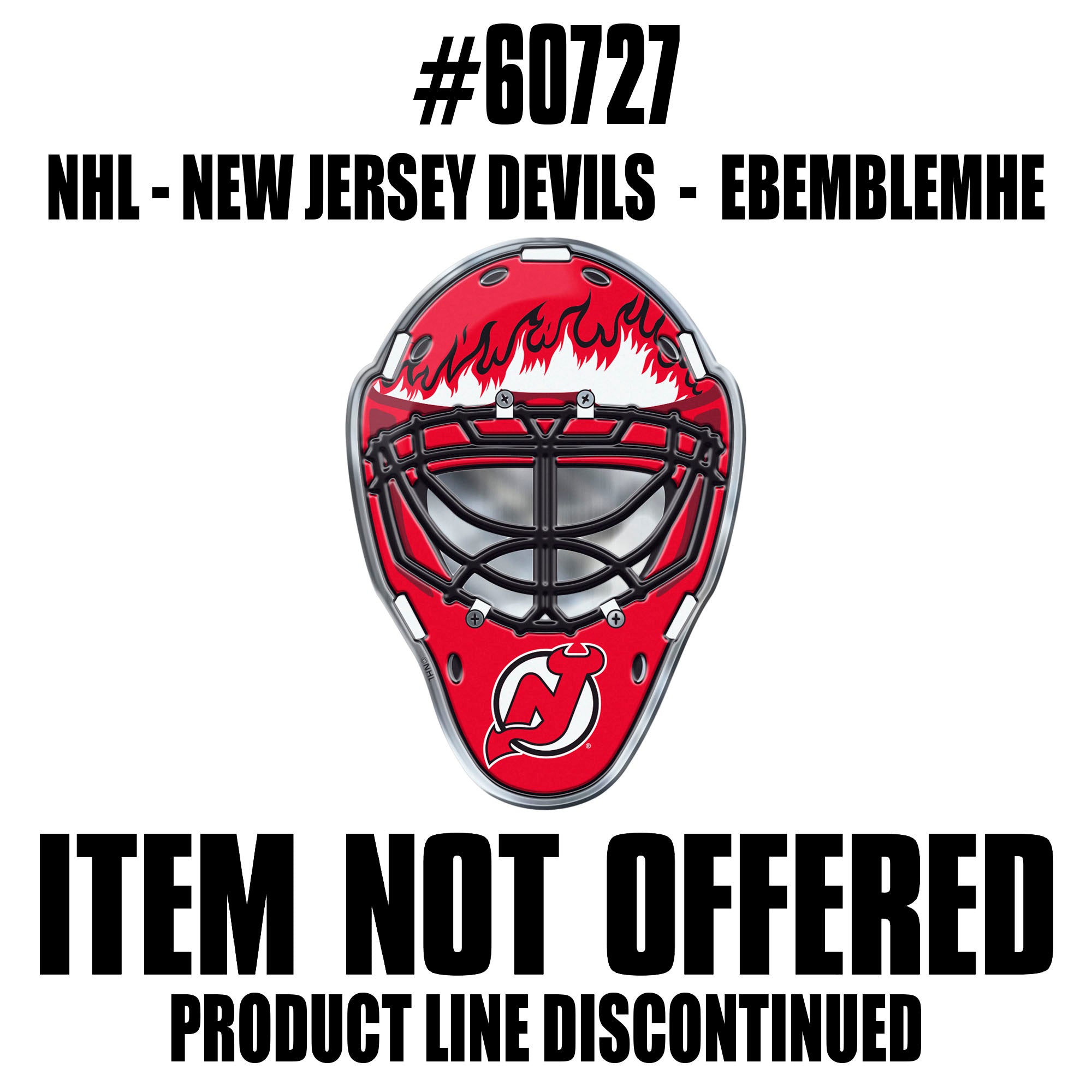 New Jersey Devils Heavy Duty Aluminium Helmet Emblem