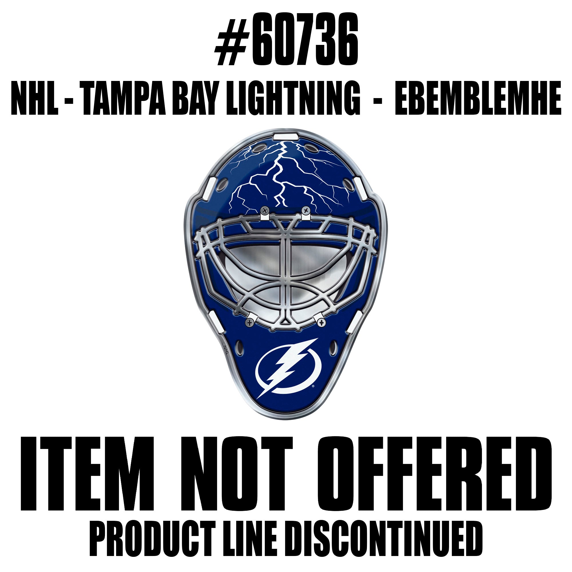 Tampa Bay Lightning Heavy Duty Aluminium Helmet Emblem