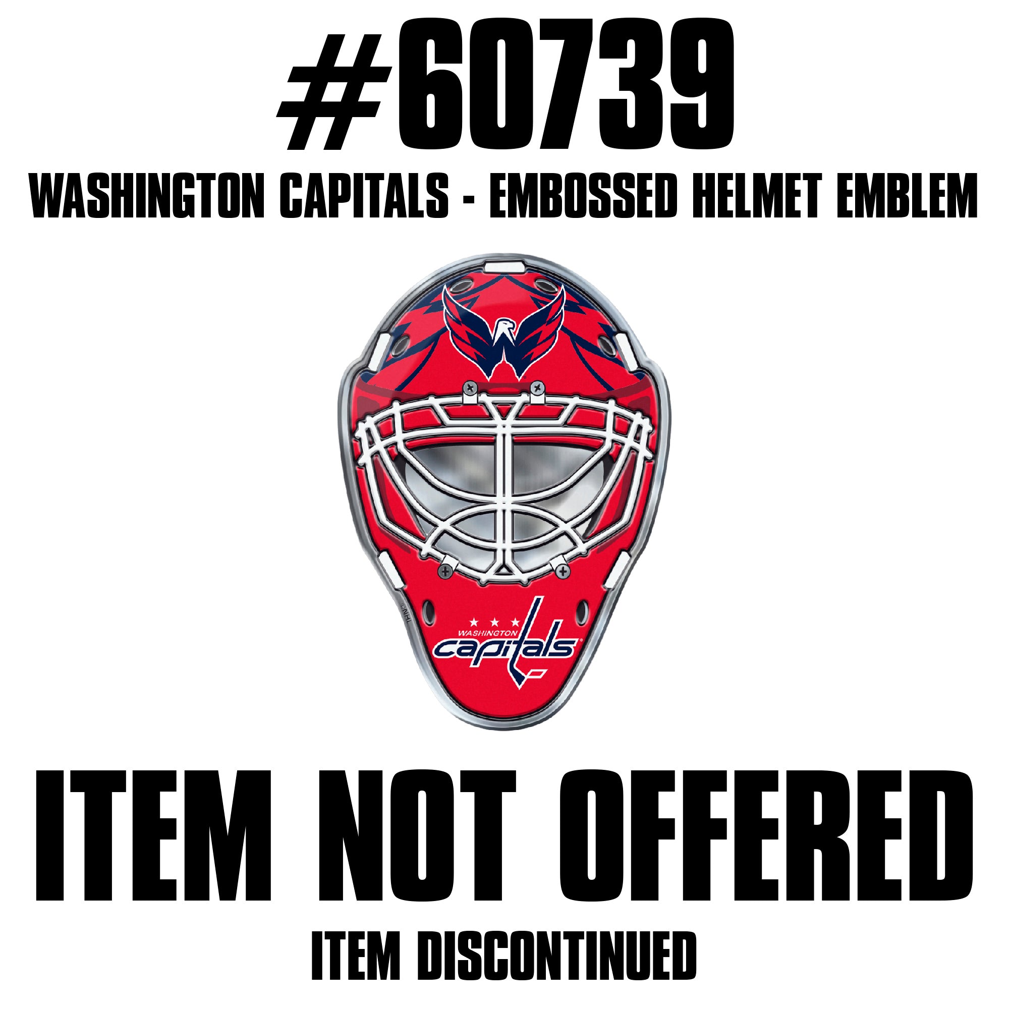 Washington Capitals Heavy Duty Aluminium Helmet Emblem