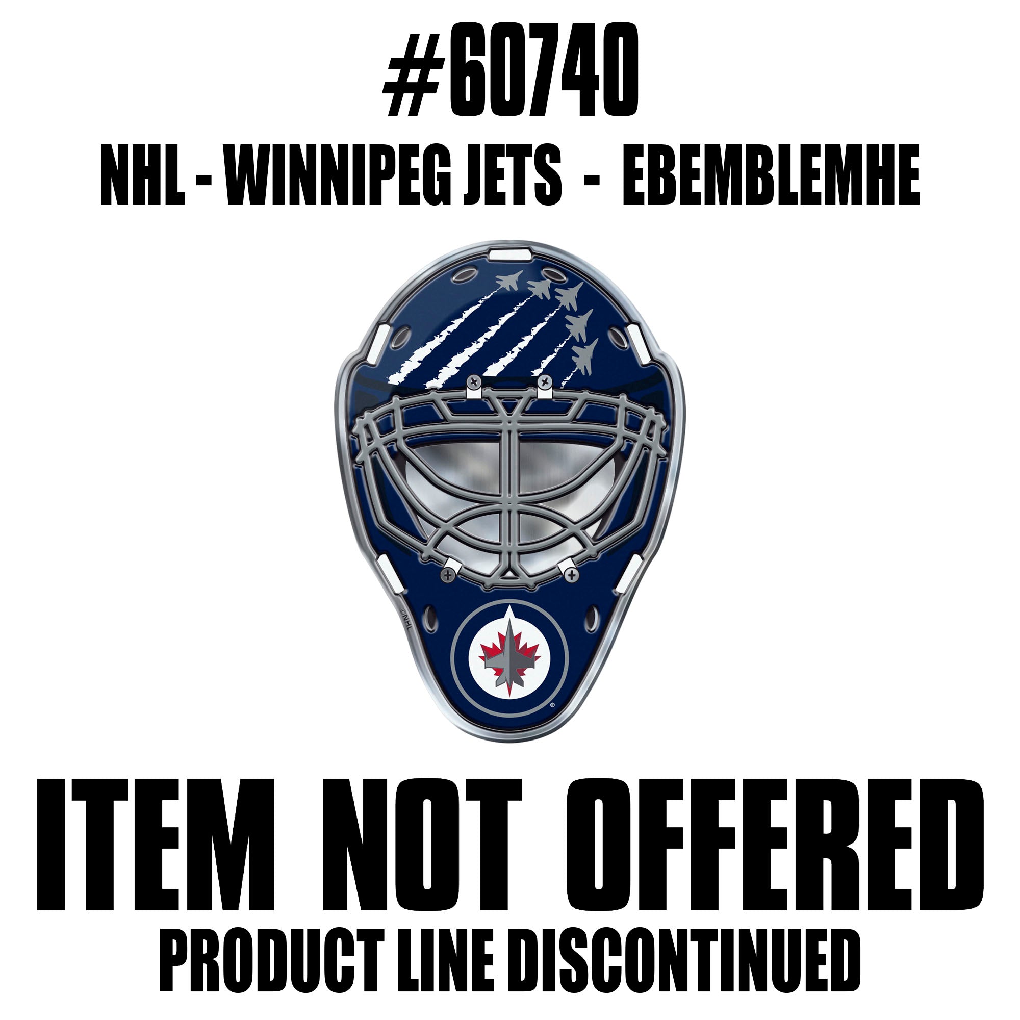 Winnipeg Jets Heavy Duty Aluminium Helmet Emblem