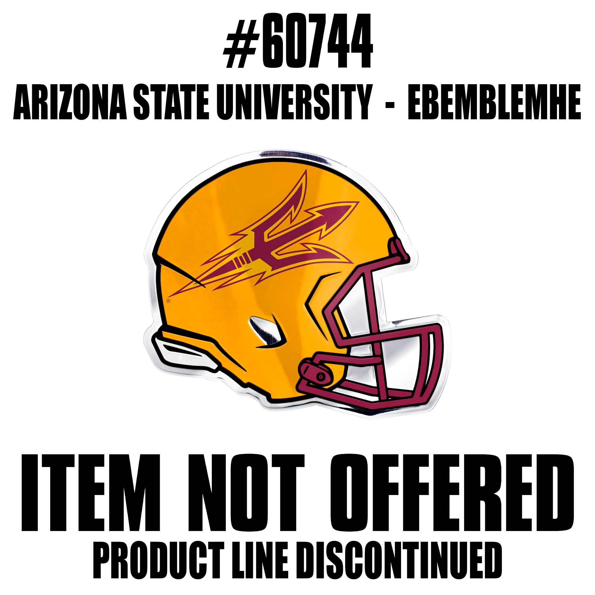 Arizona State Sun Devils Heavy Duty Aluminium Helmet Emblem