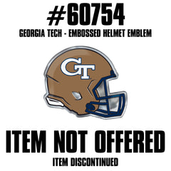 Georgia Tech Yellow Jackets Heavy Duty Aluminium Helmet Emblem