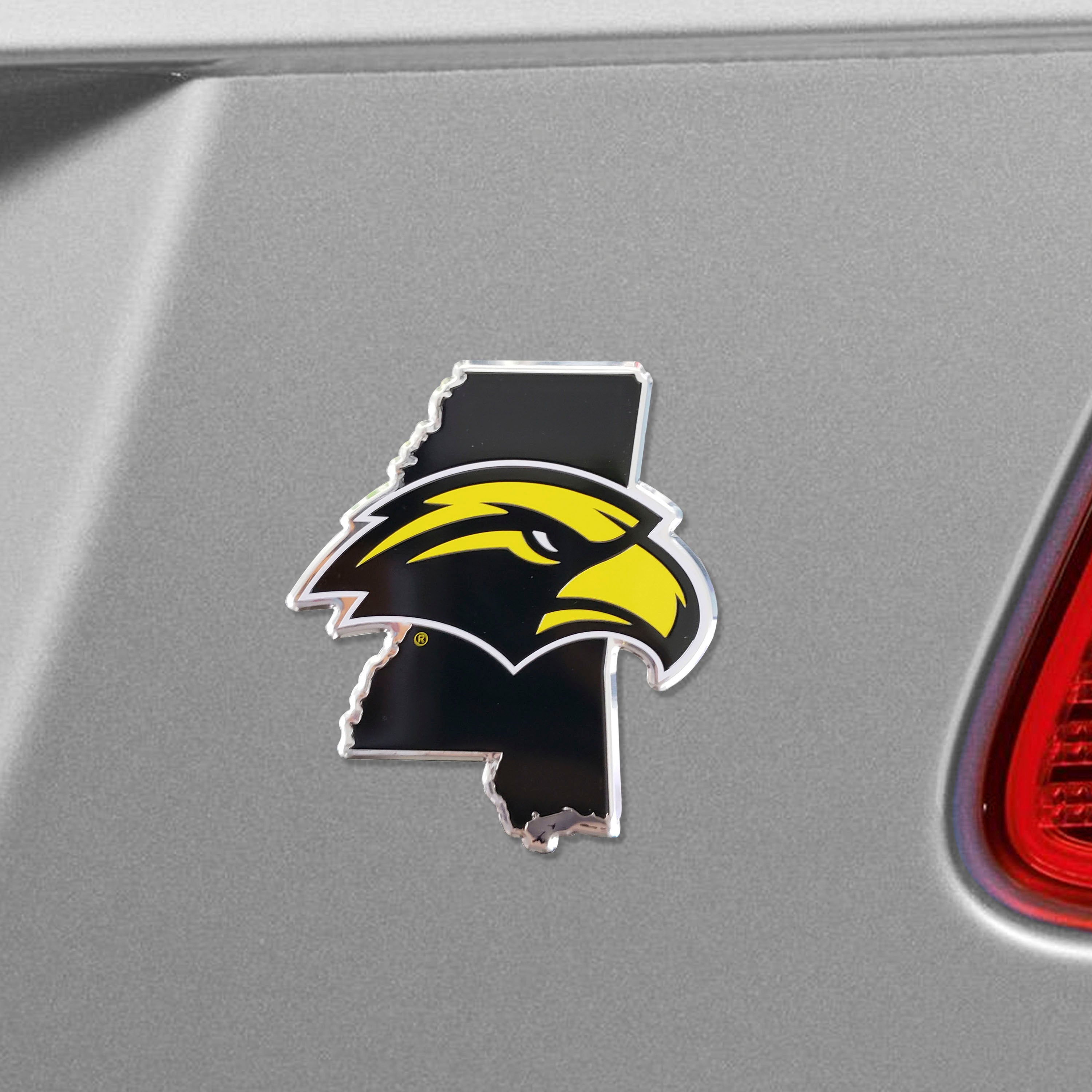 Southern Miss Golden Eagles Team State Aluminum Embossed Emblem