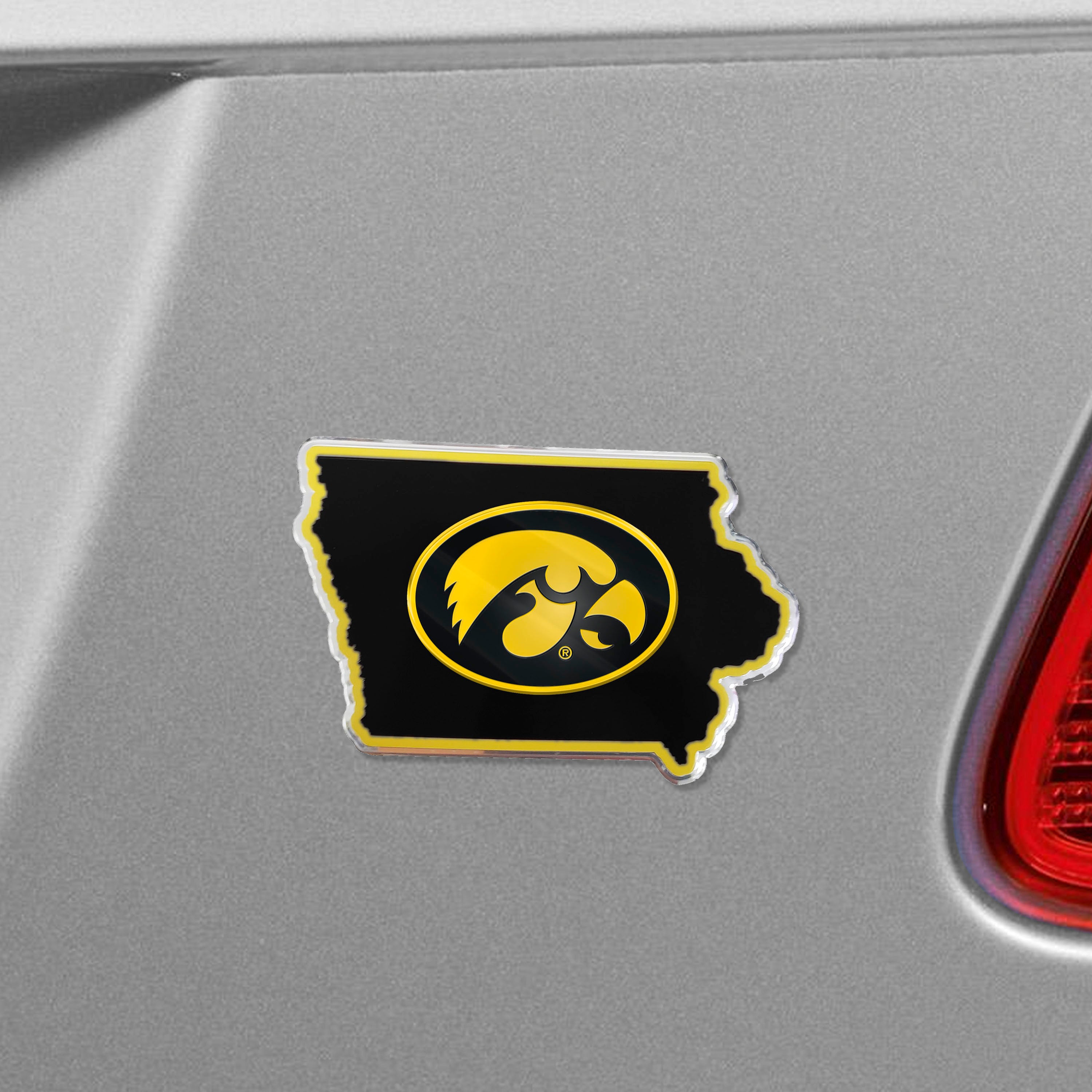 Iowa Hawkeyes Team State Aluminum Embossed Emblem