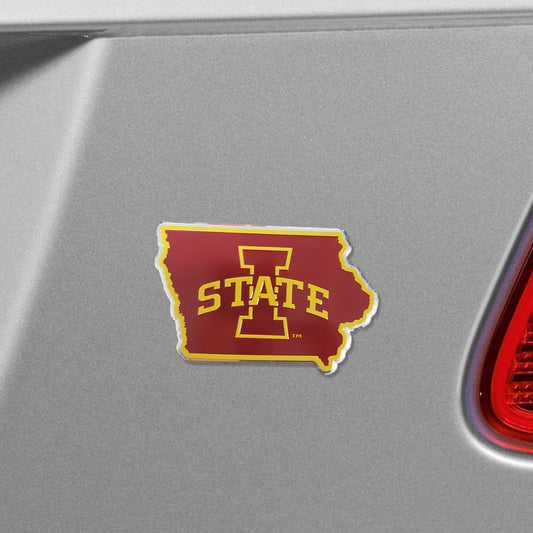 Iowa State Cyclones Team State Aluminum Embossed Emblem