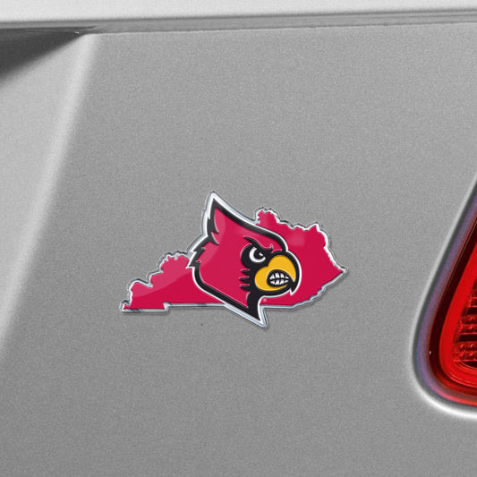 Louisville Cardinals Team State Aluminum Embossed Emblem