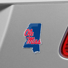 Ole Miss Rebels Team State Aluminum Embossed Emblem