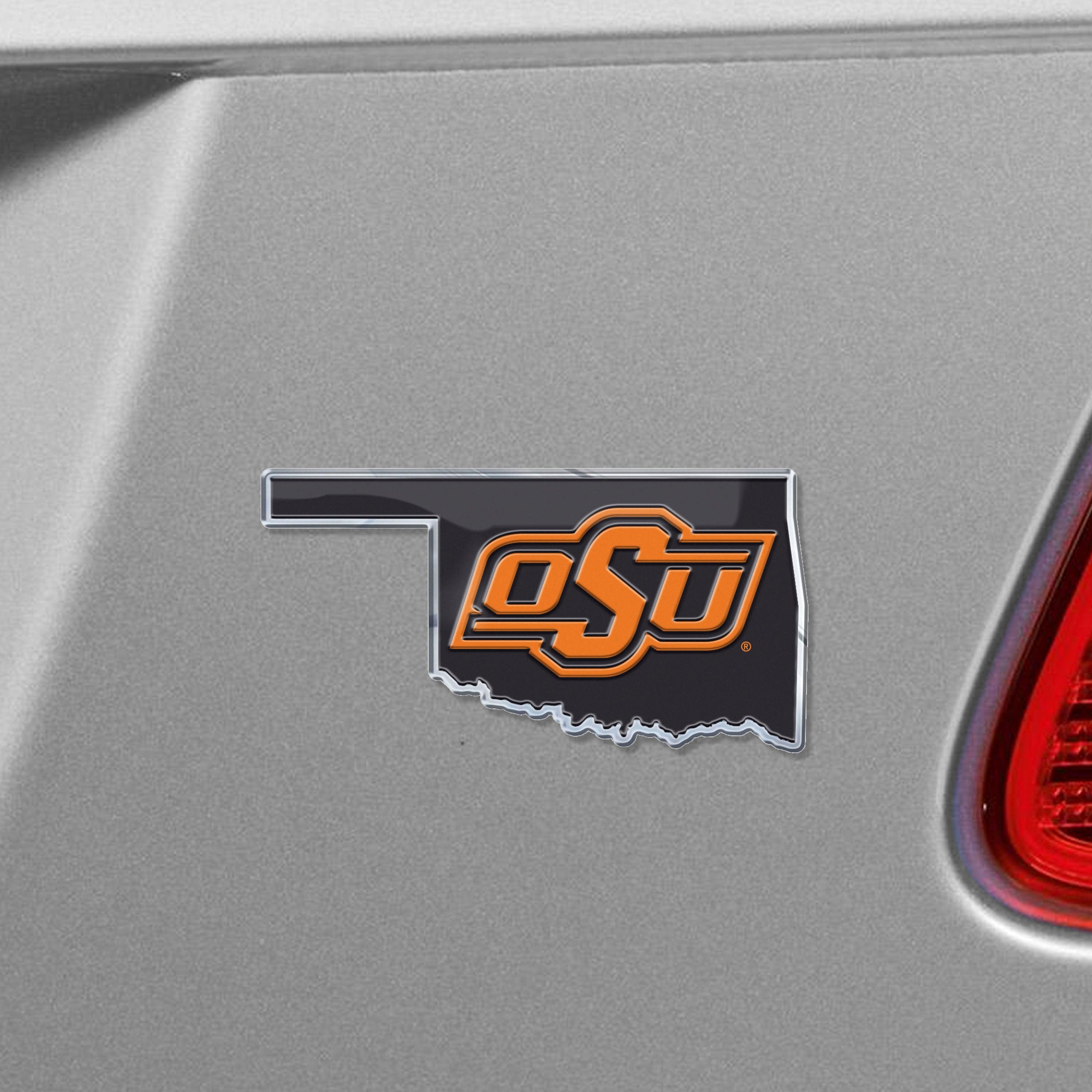 Oklahoma State Cowboys Team State Aluminum Embossed Emblem - Oklahoma State