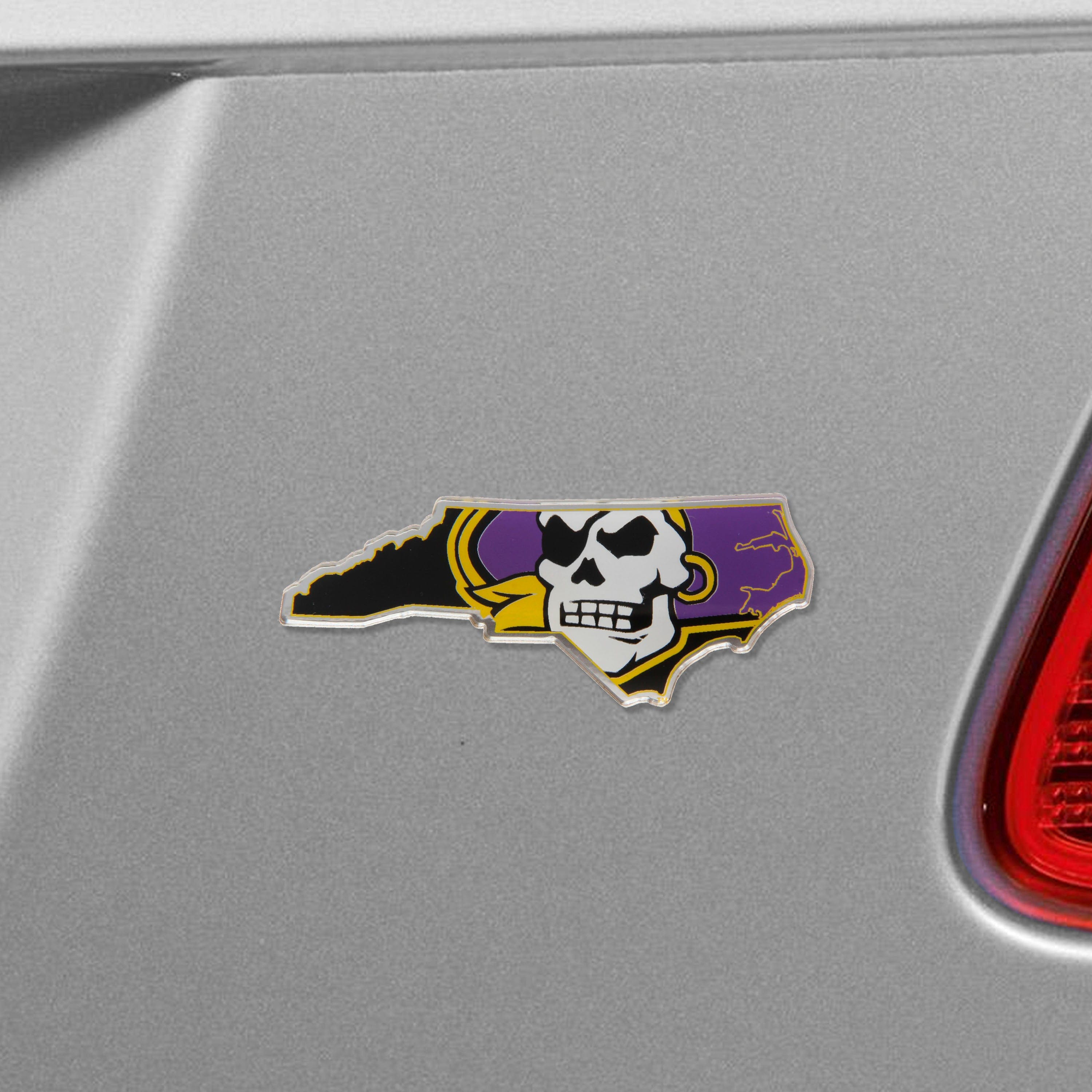 East Carolina Pirates Team State Aluminum Embossed Emblem