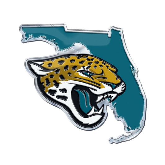 Jacksonville Jaguars Team State Aluminum Embossed Emblem - Jacksonville Jaguars