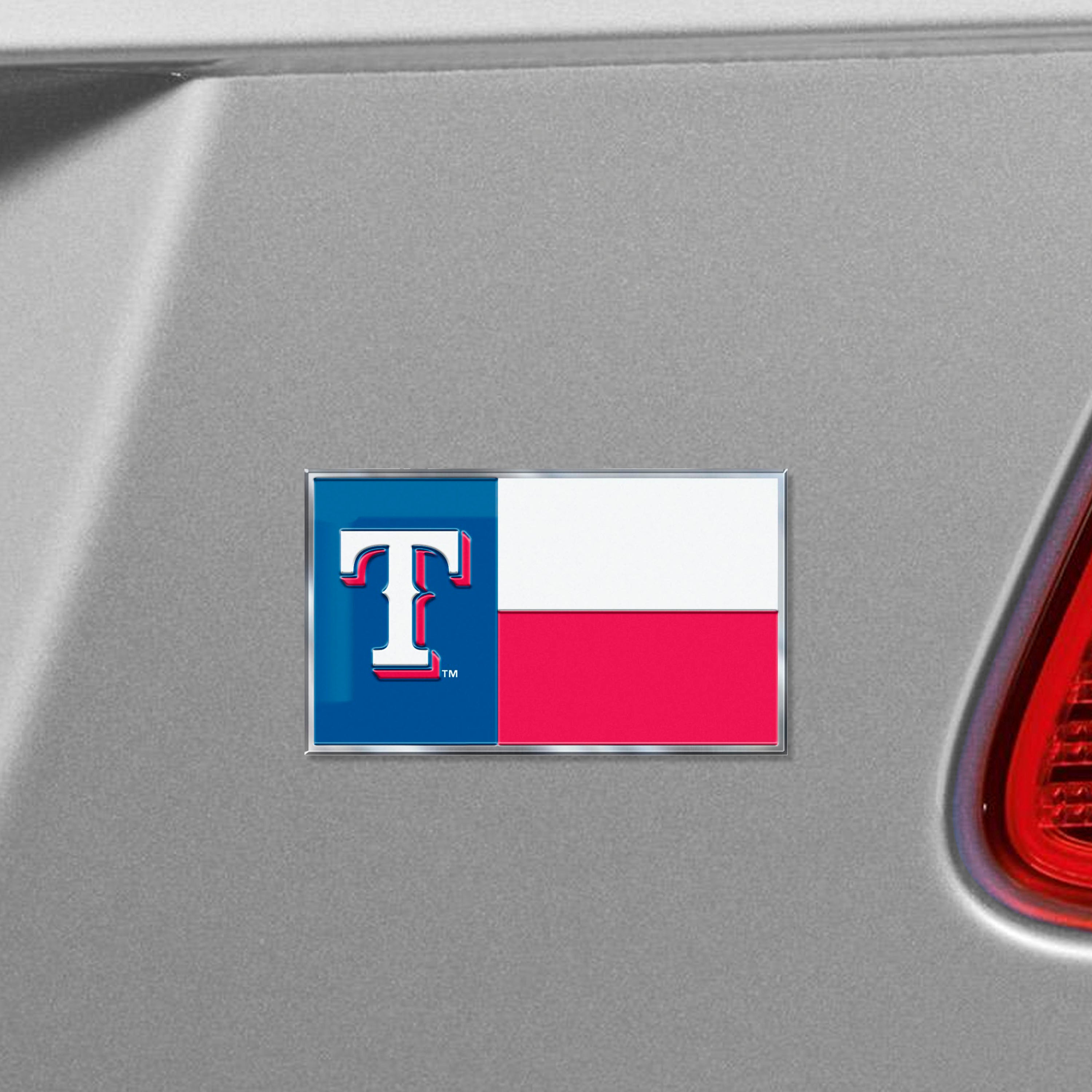 Texas Rangers State Flag Aluminum Embossed Emblem - Texas Rangers