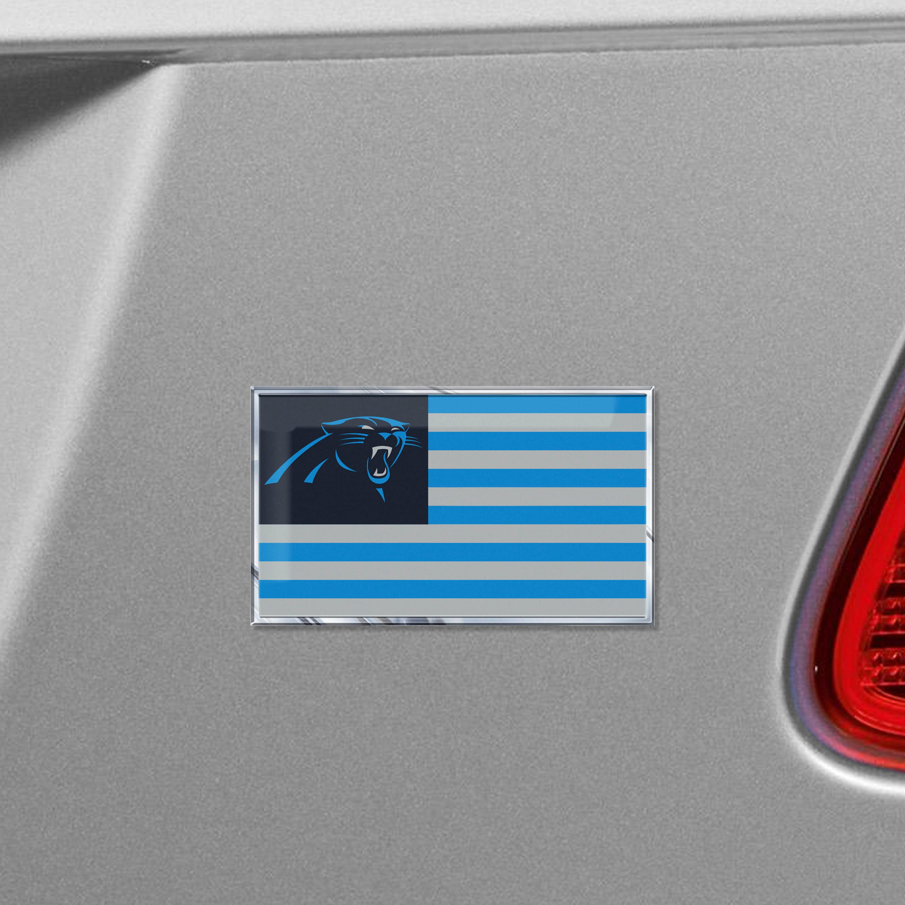 Carolina Panthers State Flag Aluminum Embossed Emblem