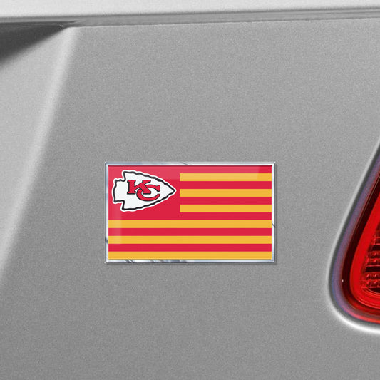 Kansas City Chiefs State Flag Aluminum Embossed Emblem