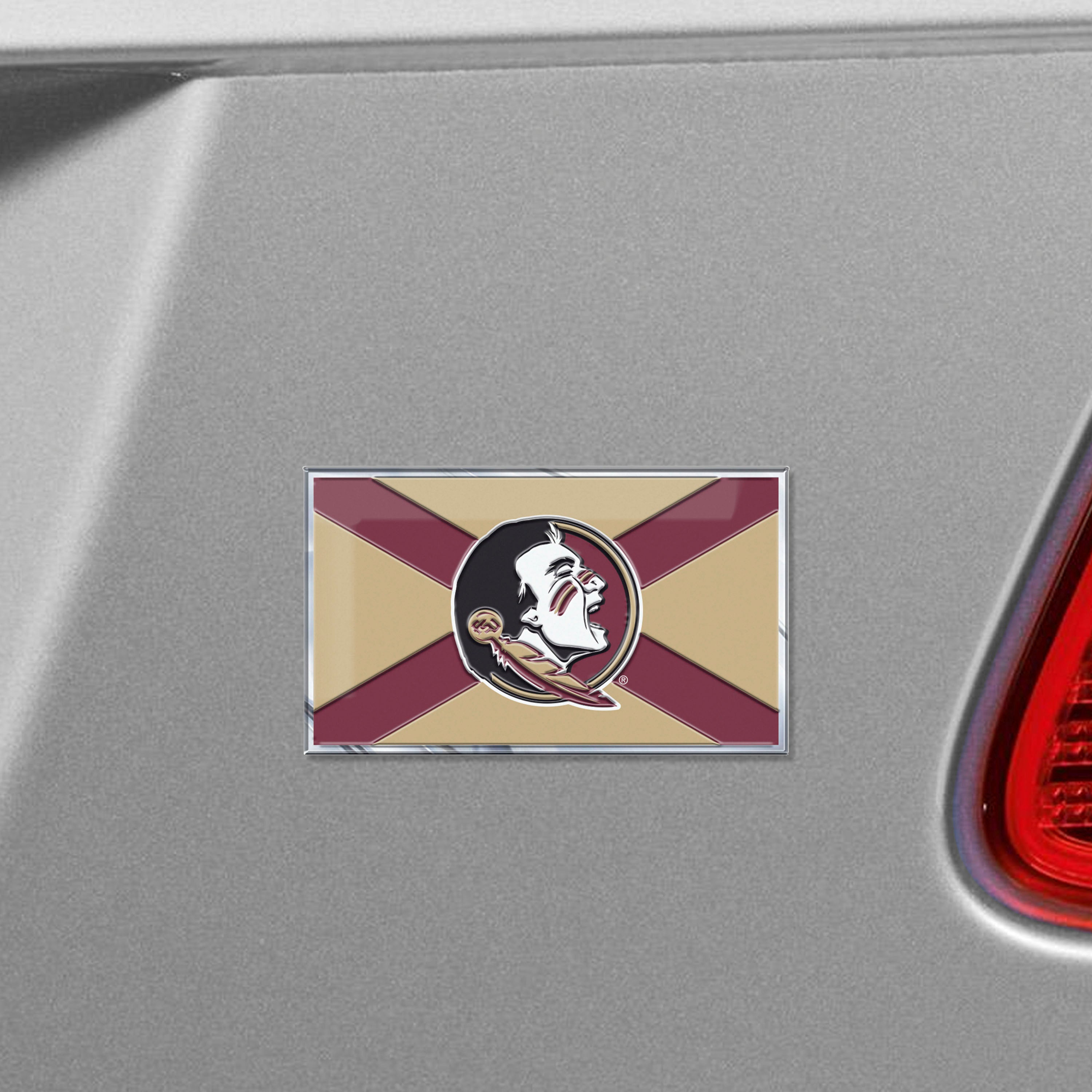 Florida State Seminoles State Flag Aluminum Embossed Emblem