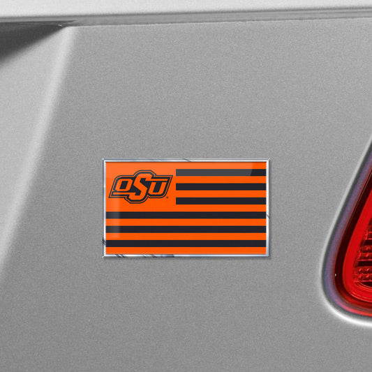 Oklahoma State Cowboys State Flag Aluminum Embossed Emblem - Oklahoma State