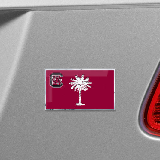 South Carolina Gamecocks State Flag Aluminum Embossed Emblem