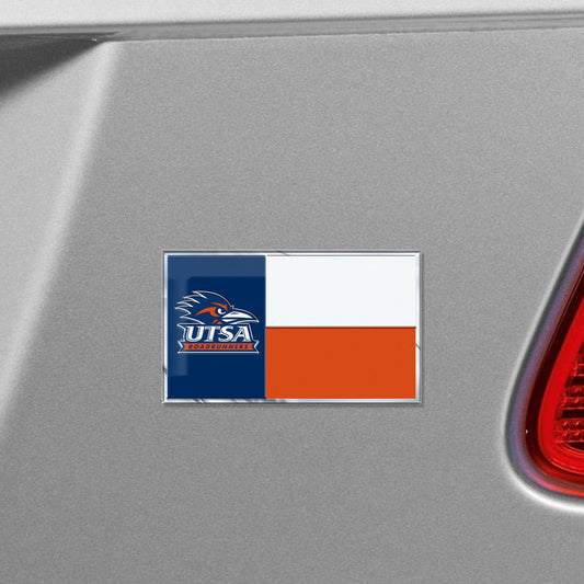 UTSA Roadrunners State Flag Aluminum Embossed Emblem