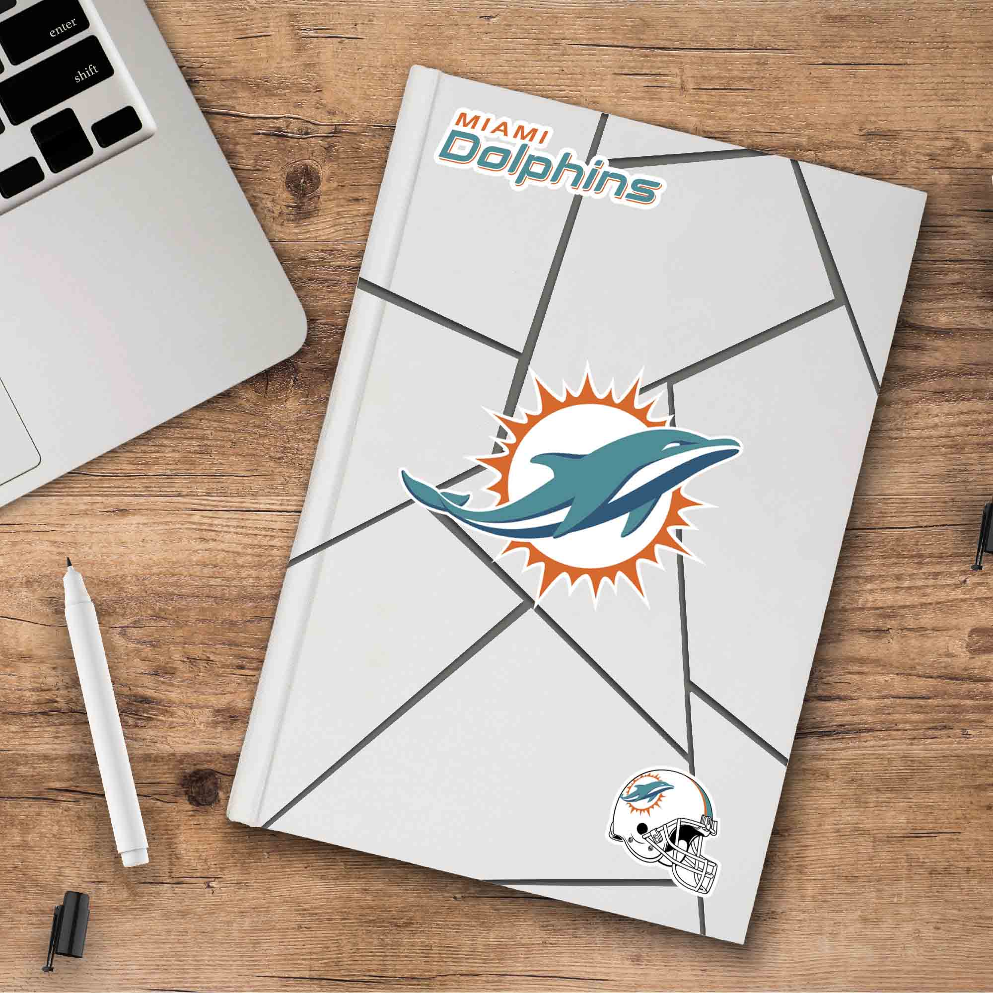 Miami Dolphins 3 Piece Decal Sticker Set