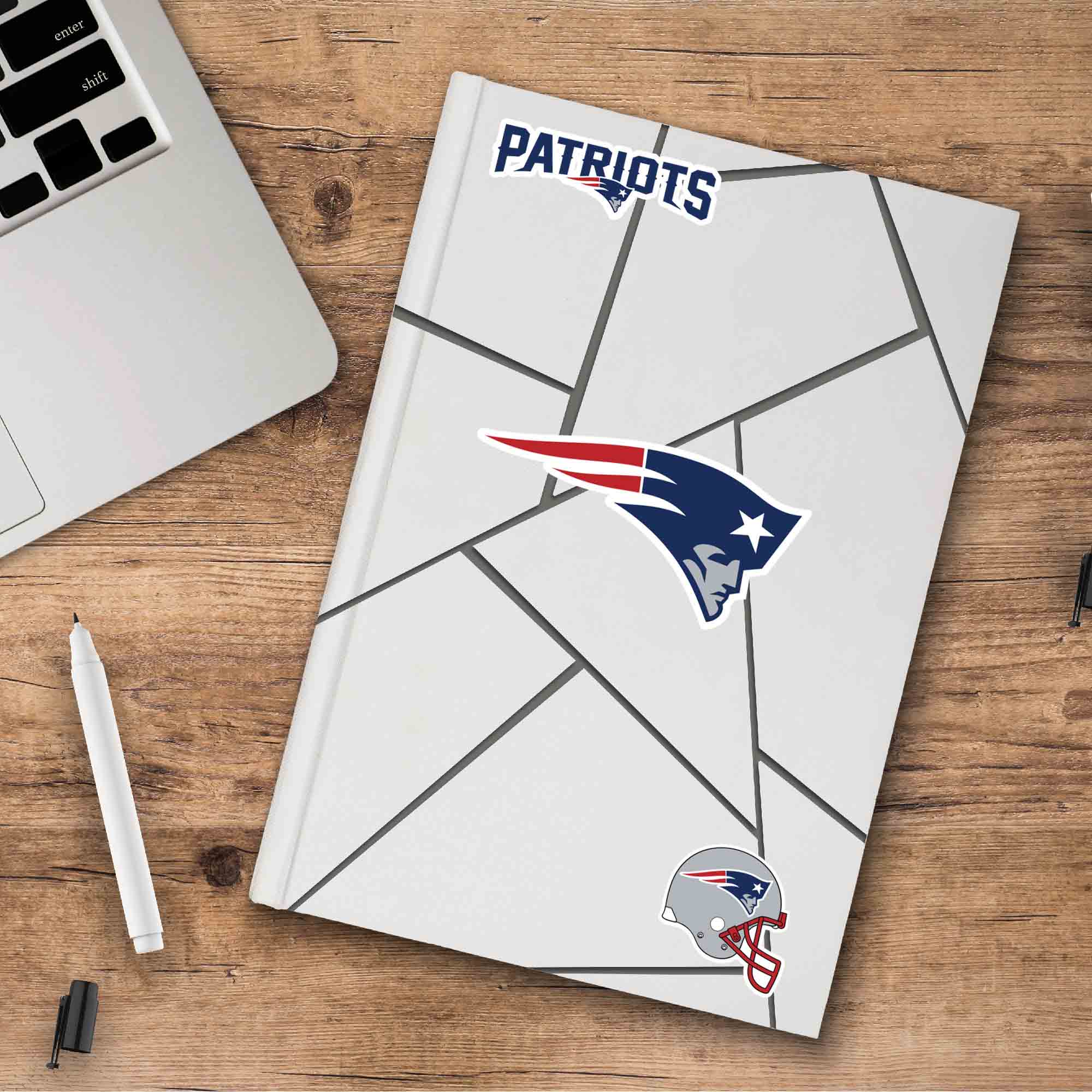 New England Patriots 3 Piece Decal Sticker Set - New England Patriots