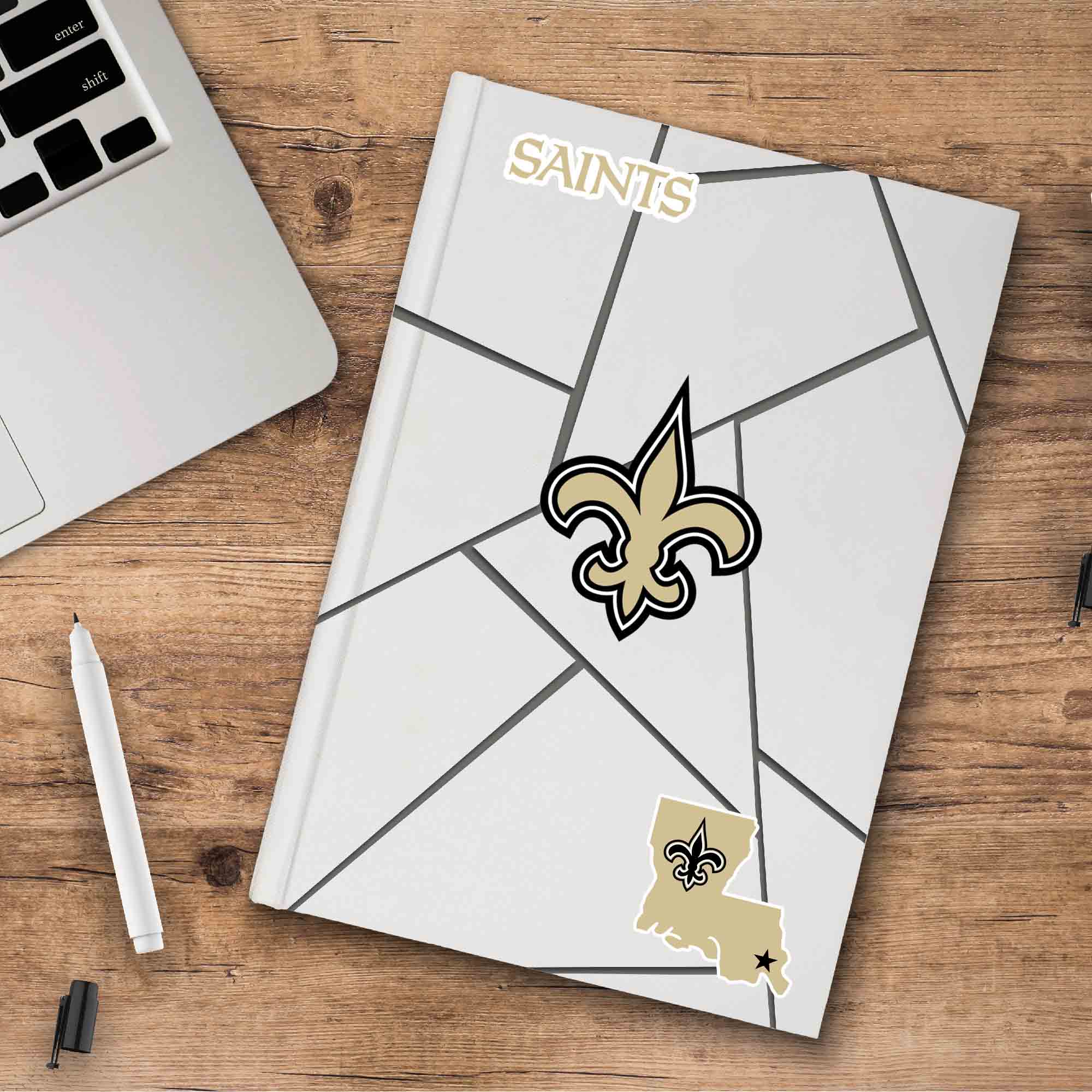 New Orleans Saints 3 Piece Decal Sticker Set - New Orleans Saints