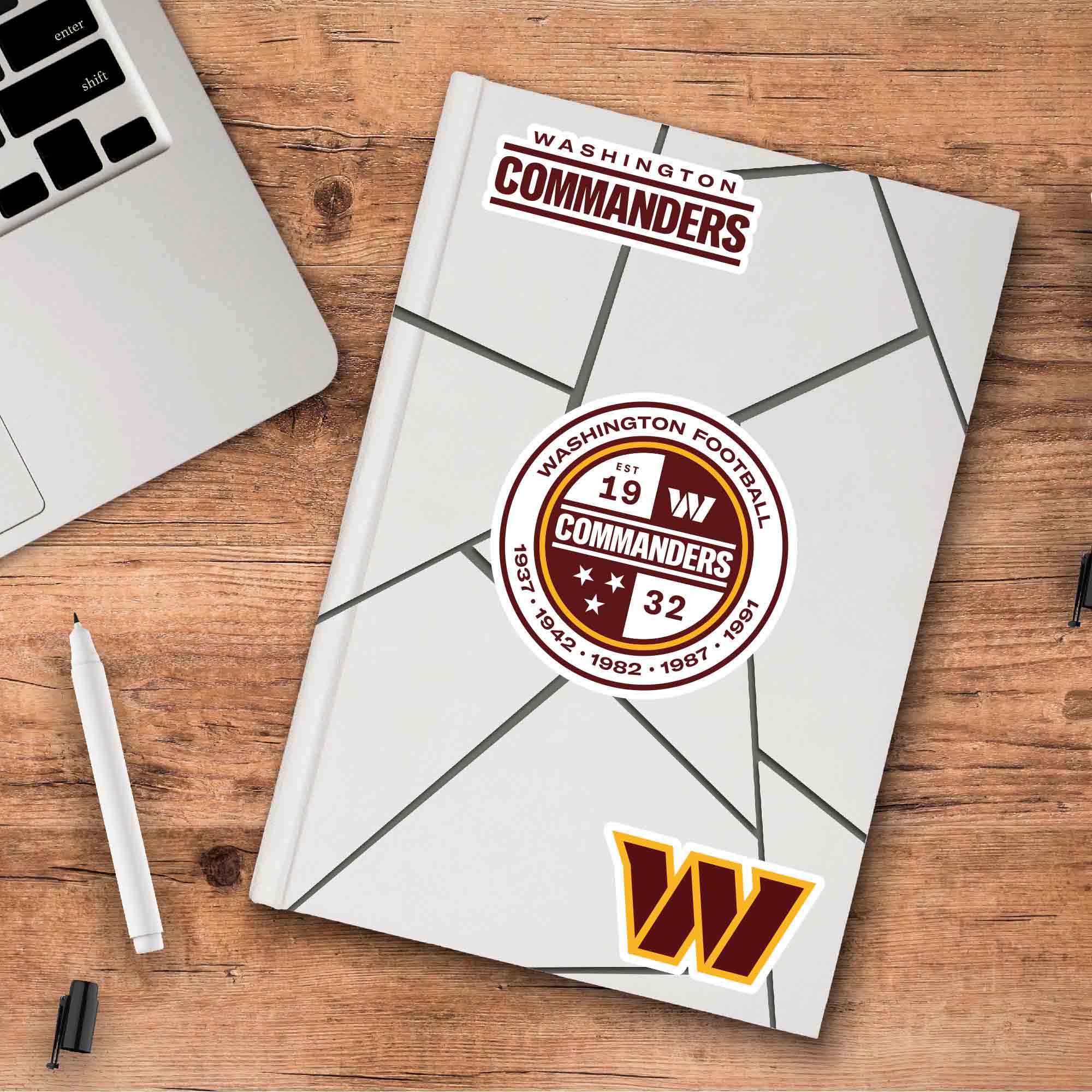 Washington Commanders 3 Piece Decal Sticker Set