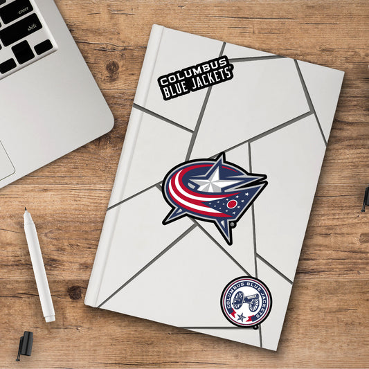 Columbus Blue Jackets 3 Piece Decal Sticker Set - Columbus Blue Jackets