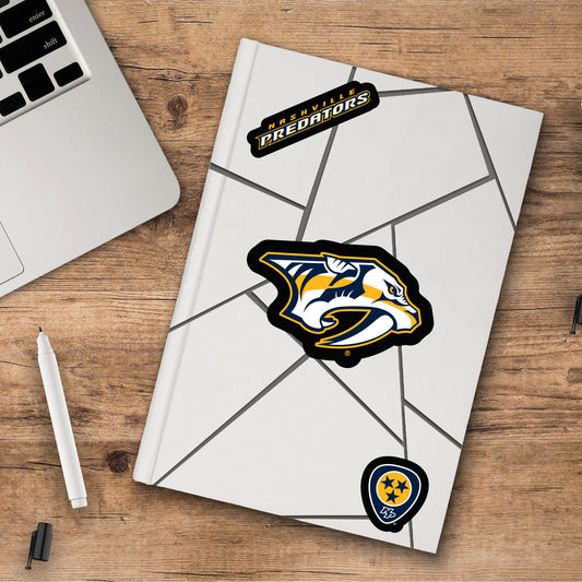 Nashville Predators 3 Piece Decal Sticker Set