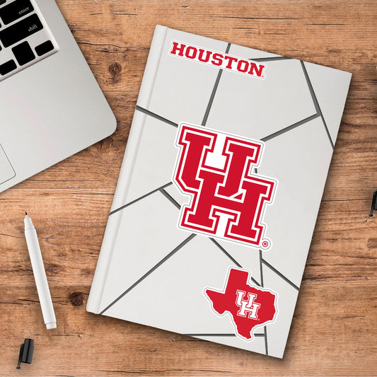 Houston Cougars 3 Piece Decal Sticker Set - Houston